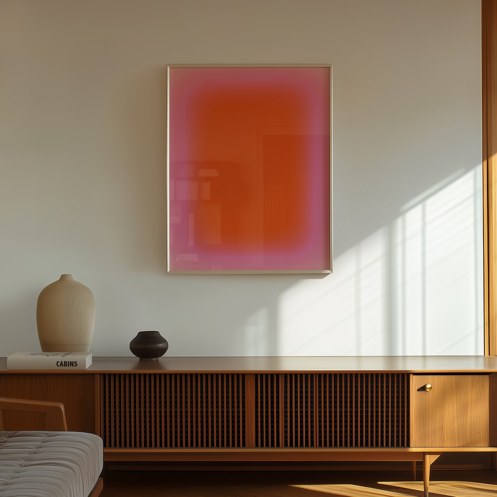 Pink Orange Sunset Art