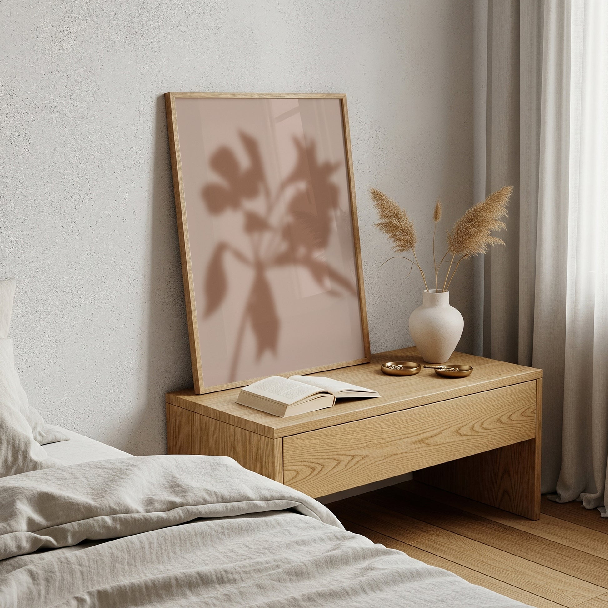 Neutral Botanical Shadow Wall Art