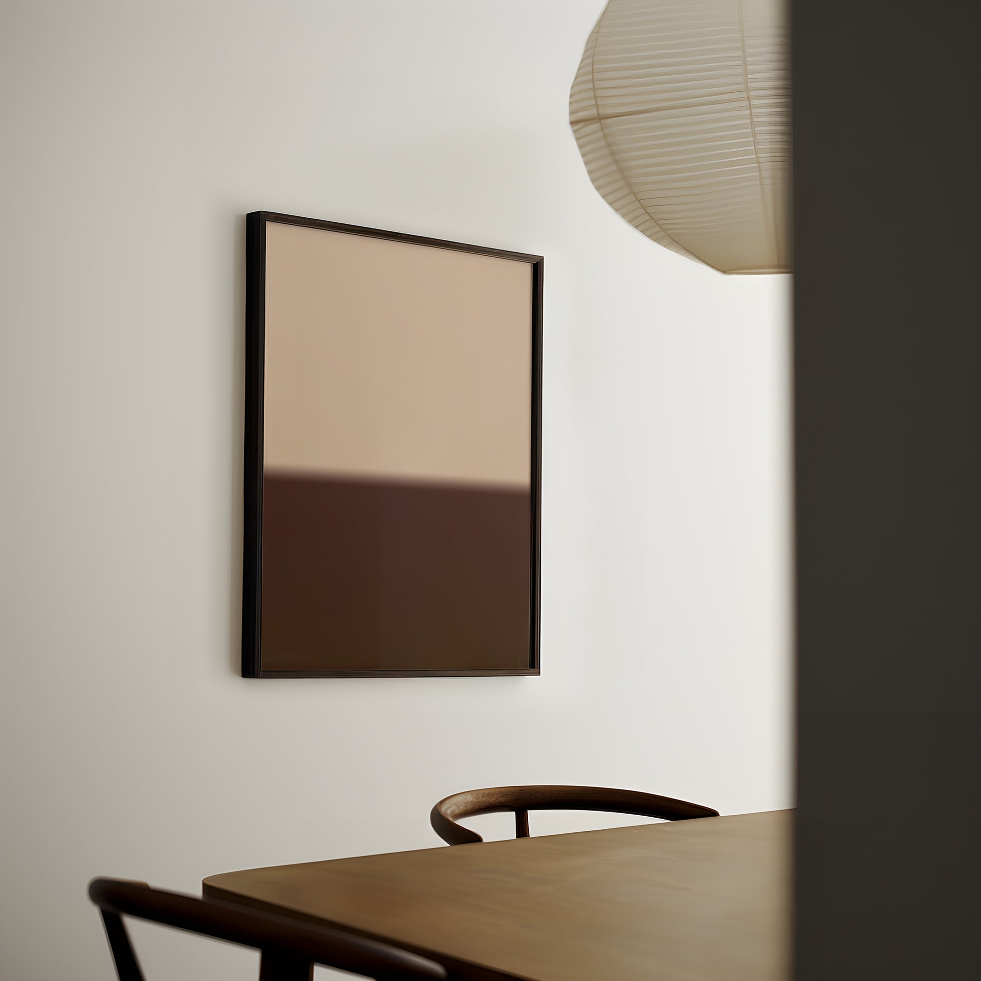 Solar Divide No. 02 | Beige & Brown Abstract Art Print