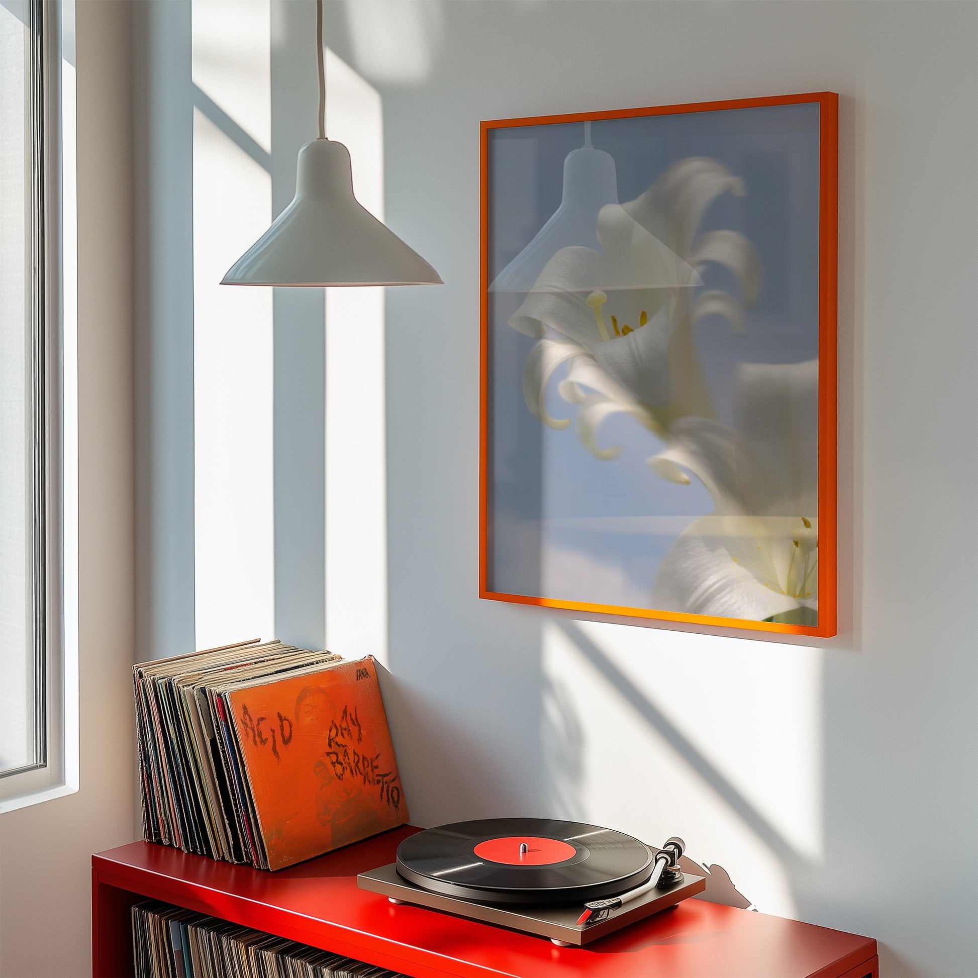 Ethereal White Lily Wall Art Print