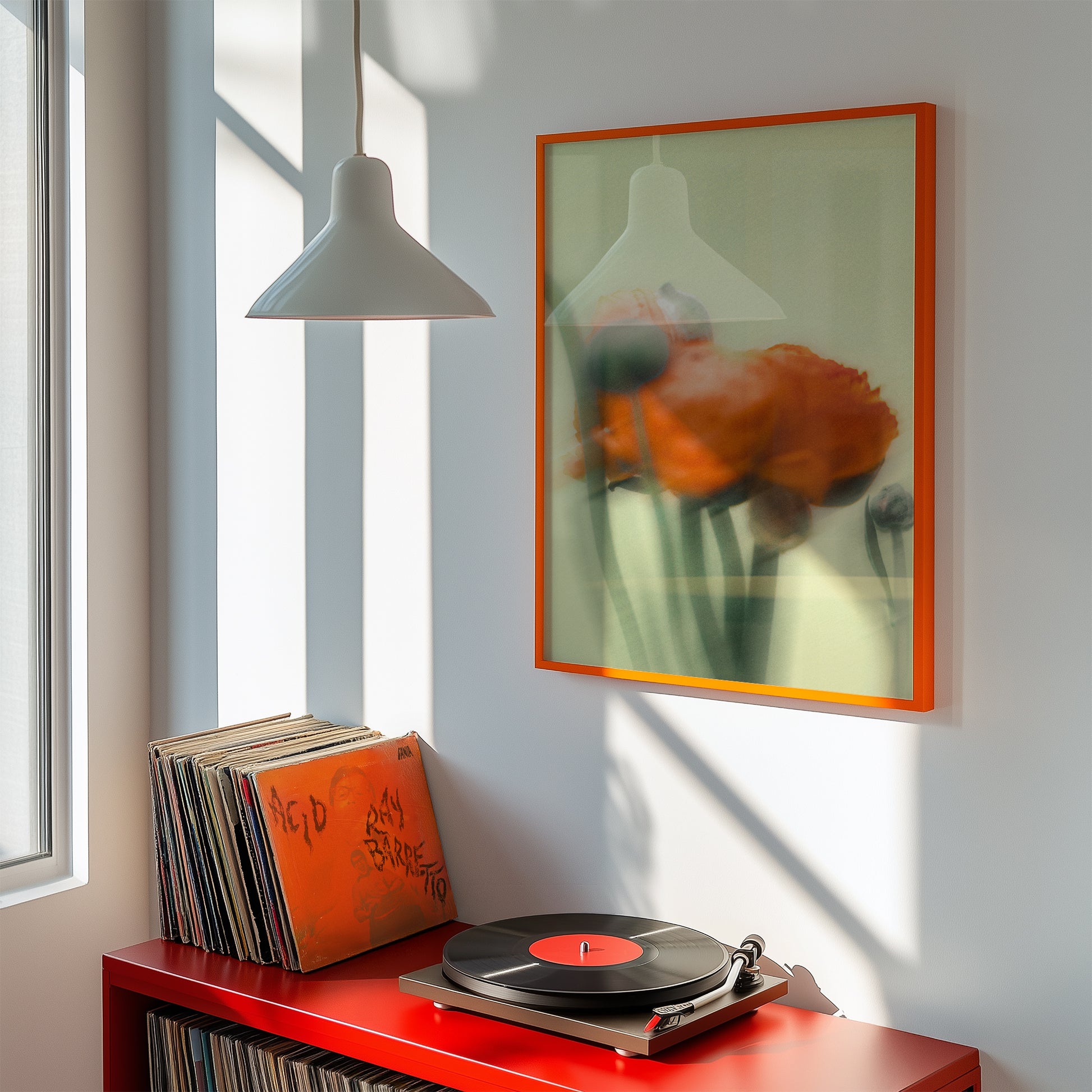 Dreamy Orange Flower Art Print