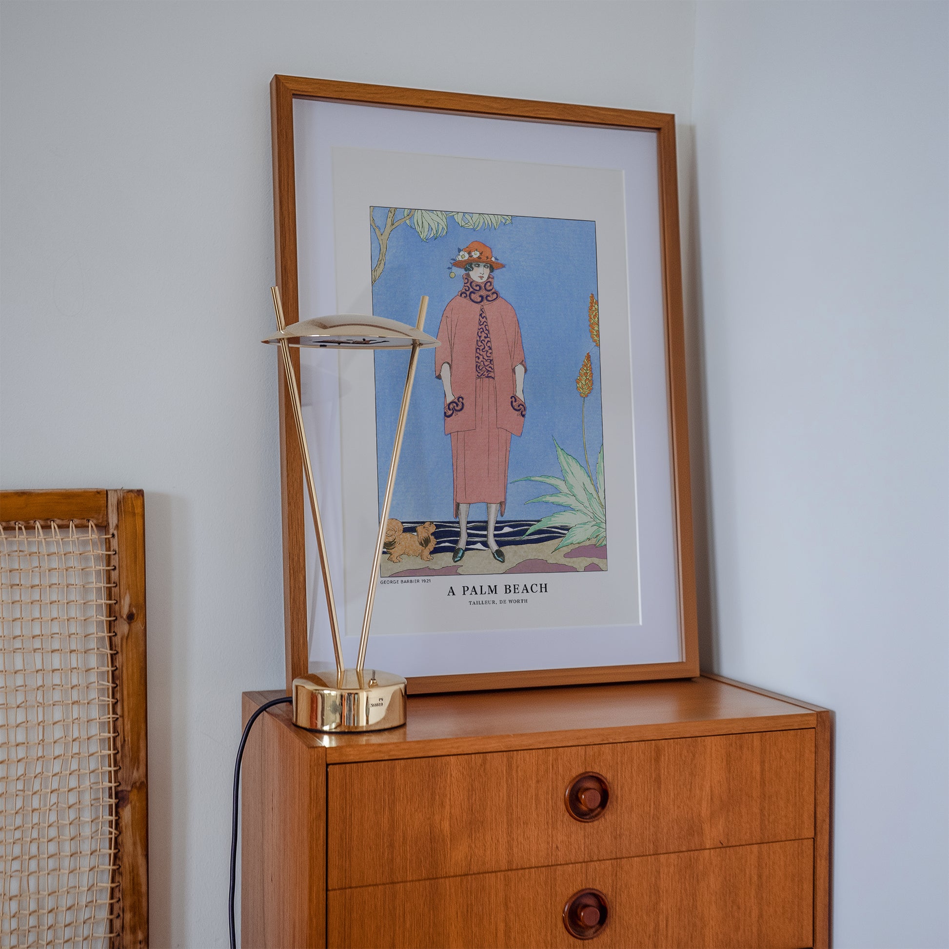 A Palm Beach Vintage Fashion Poster, George Barbier Art Print, Art Deco Wall Art