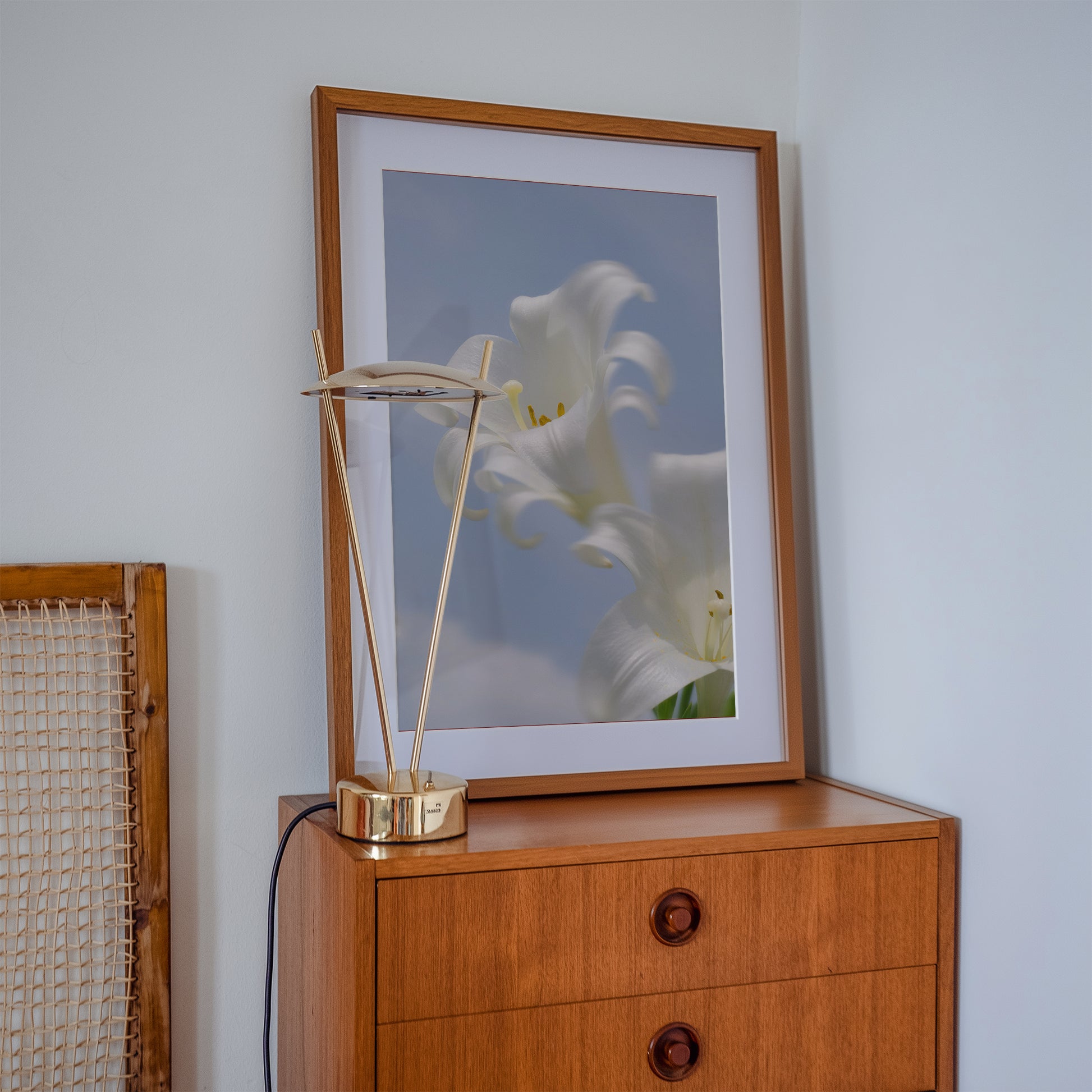 Ethereal White Lily Wall Art Print