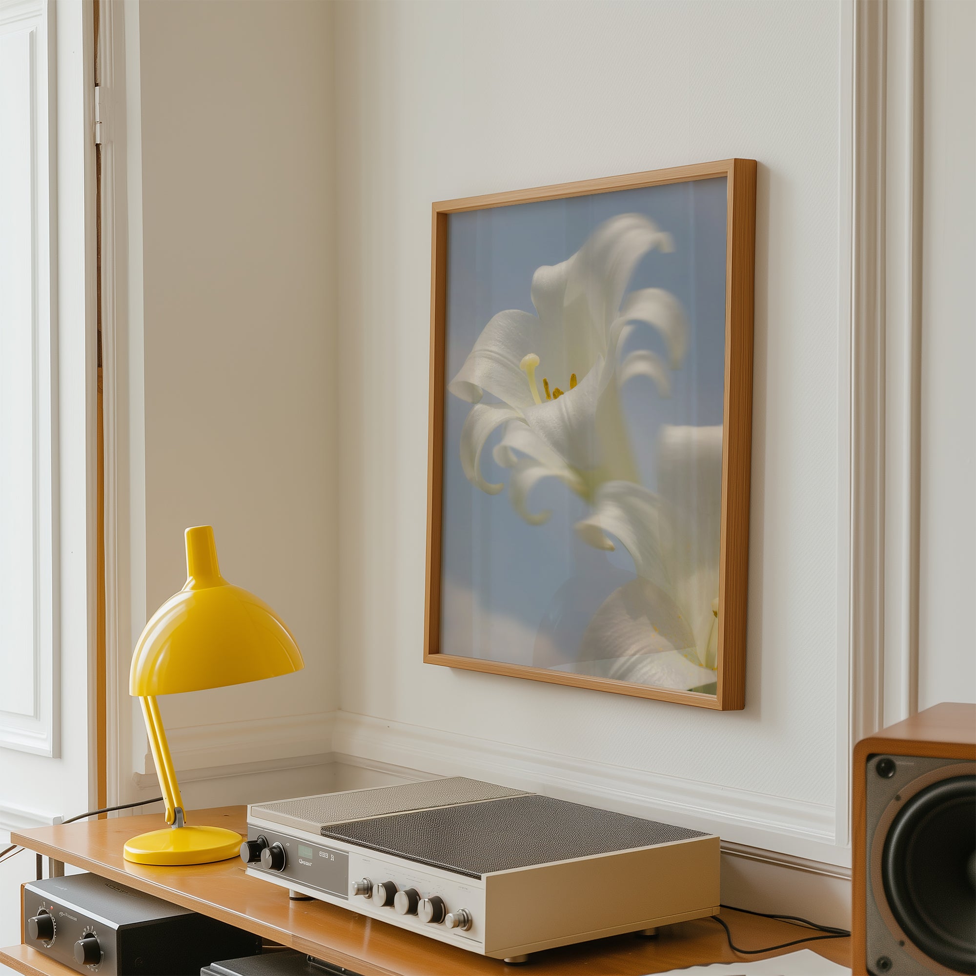 Ethereal White Lily Wall Art Print