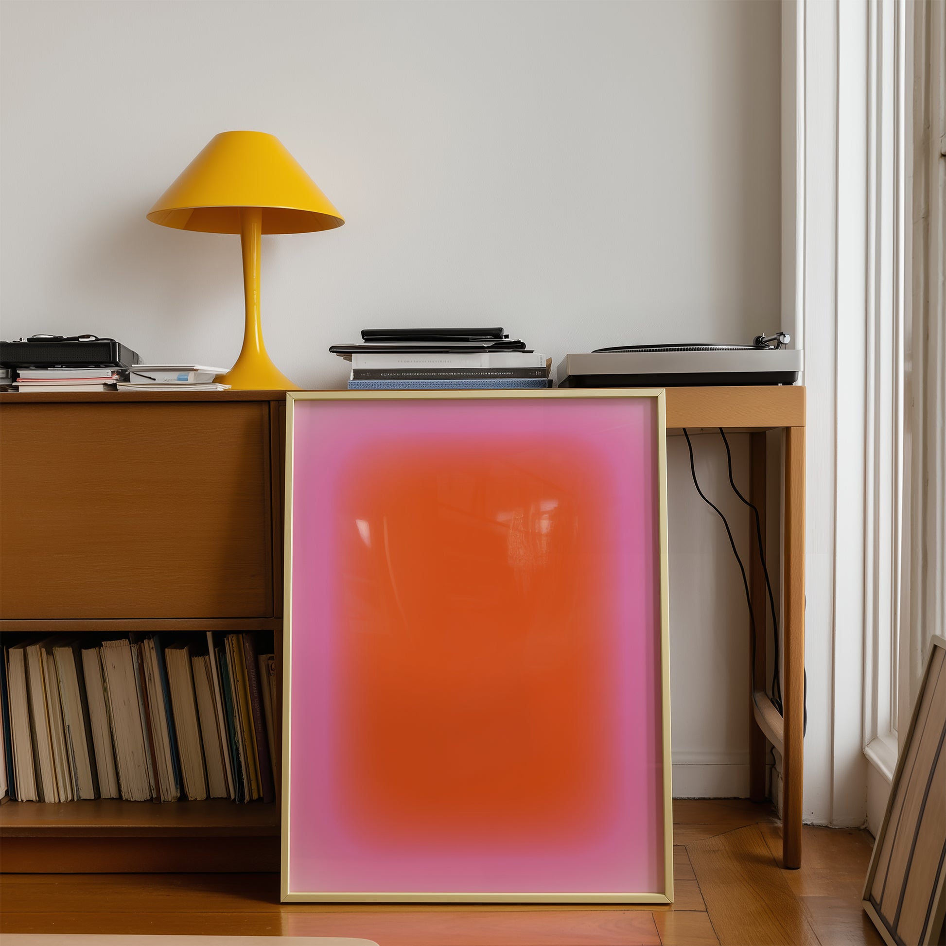 Pink Orange Sunset Art