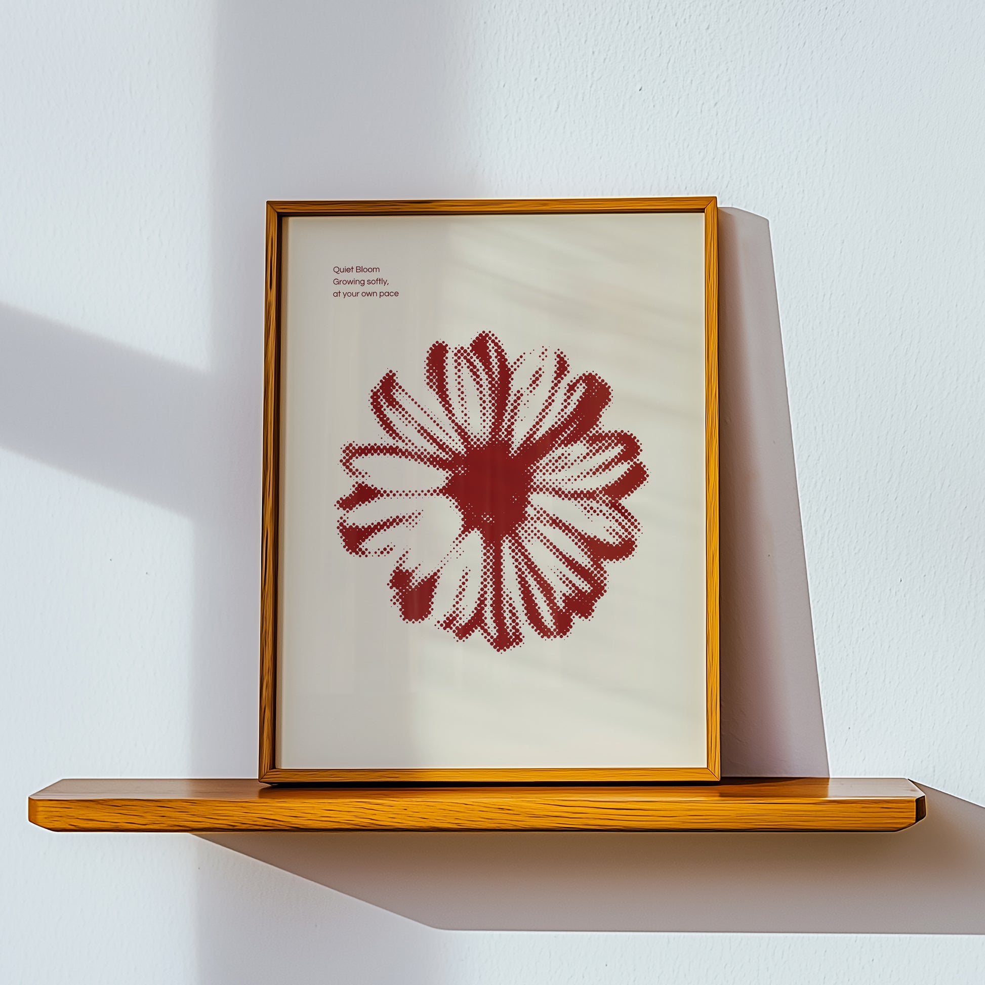 Botanical Halftone Wall Art- Beige