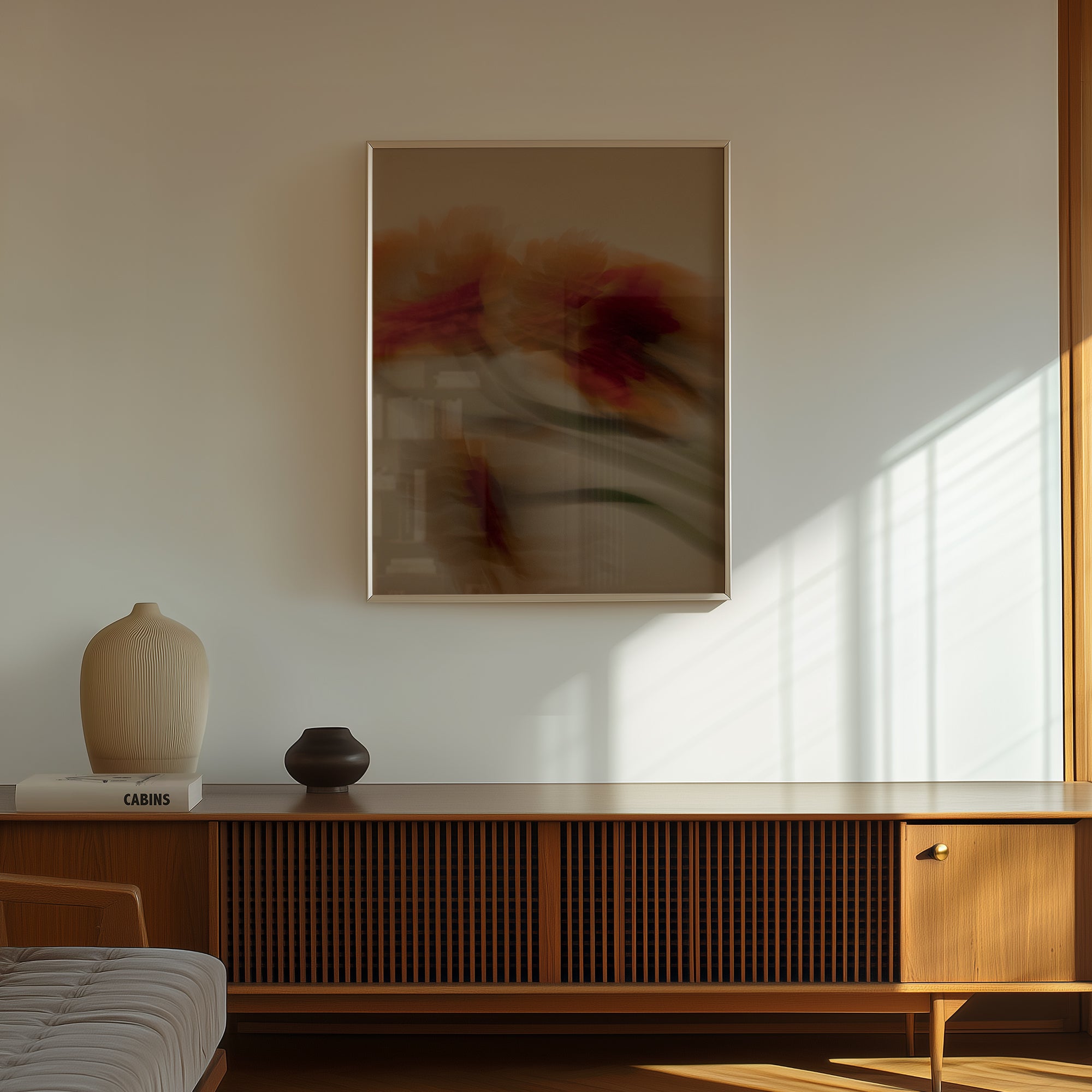 Moody Floral Motion Art Print