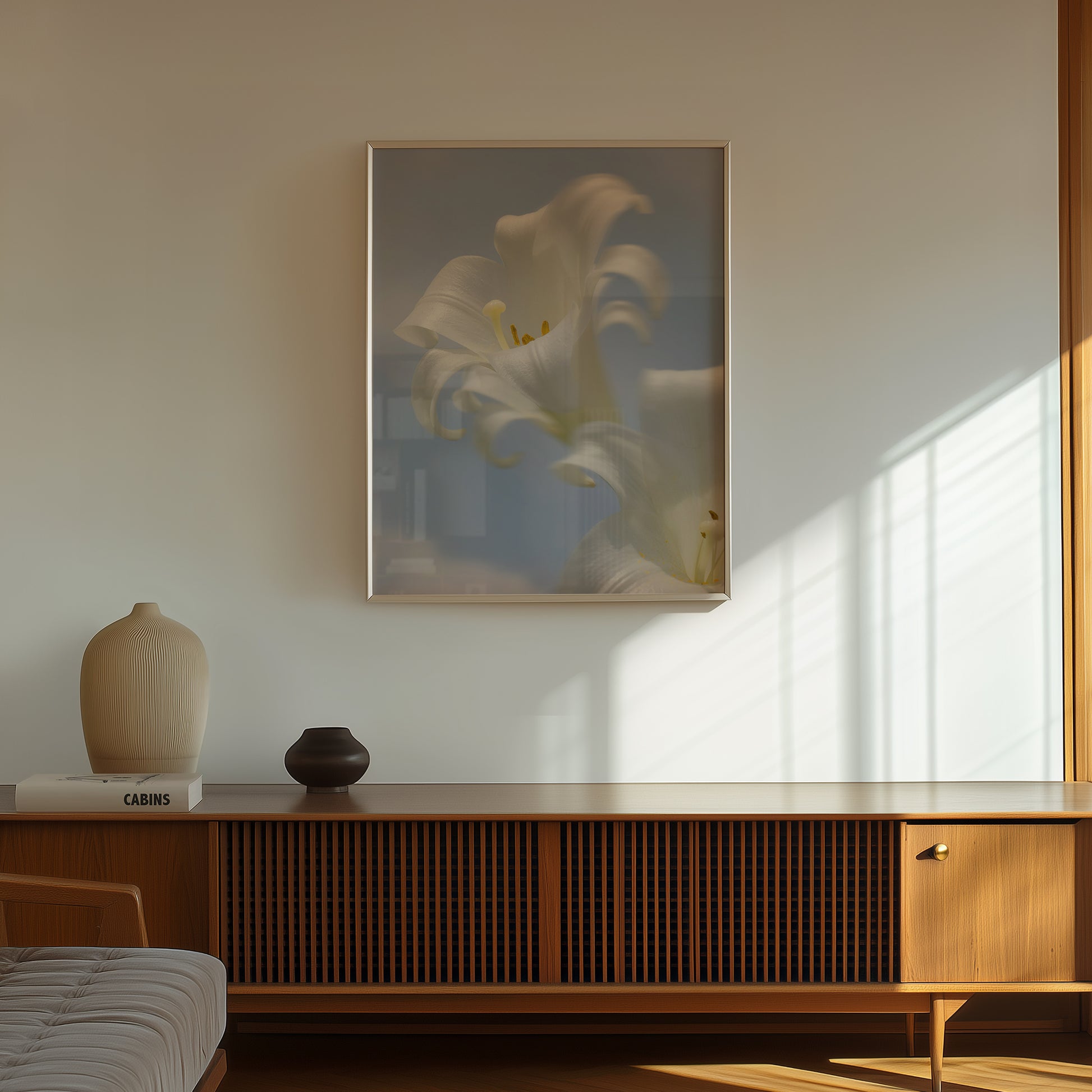 Ethereal White Lily Wall Art Print