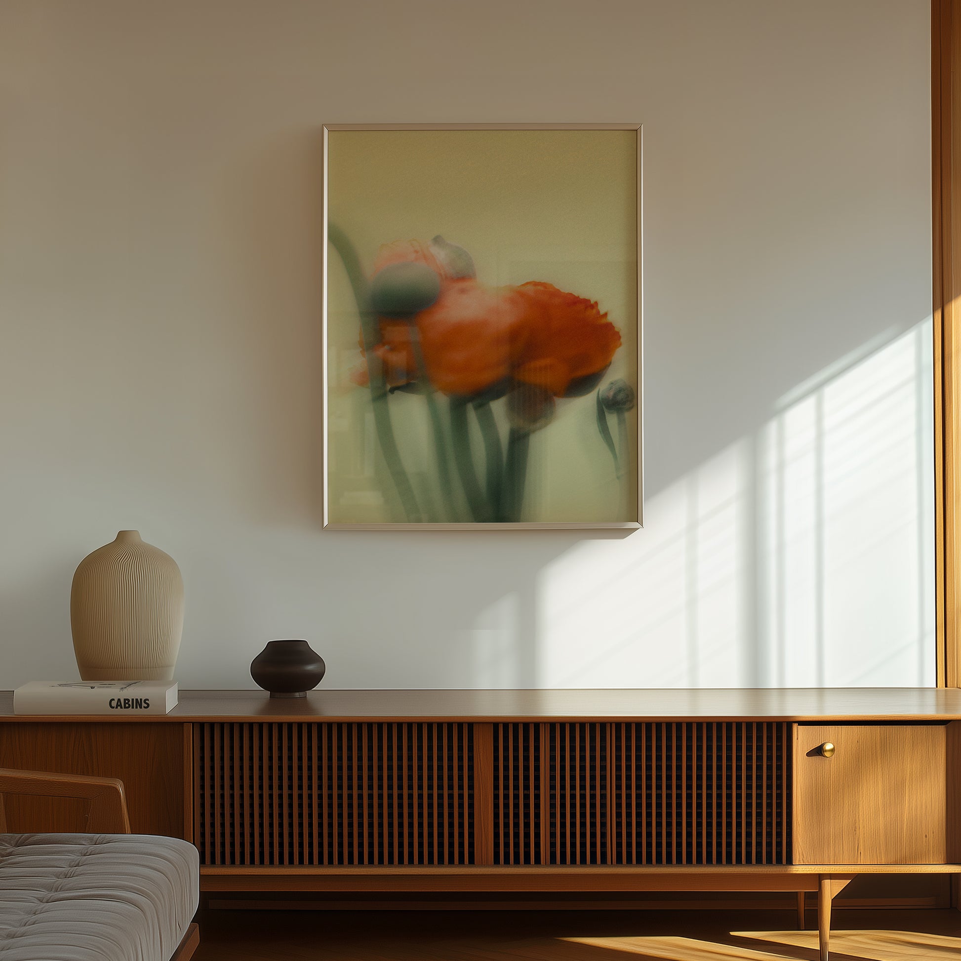 Dreamy Orange Flower Art Print