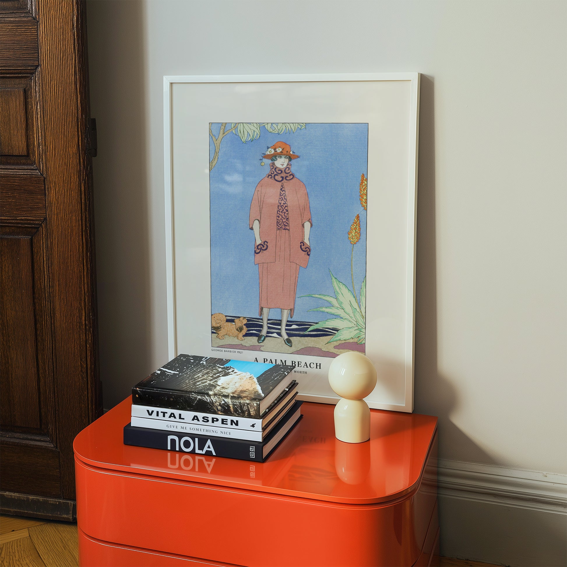 A Palm Beach Vintage Fashion Poster, George Barbier Art Print, Art Deco Wall Art
