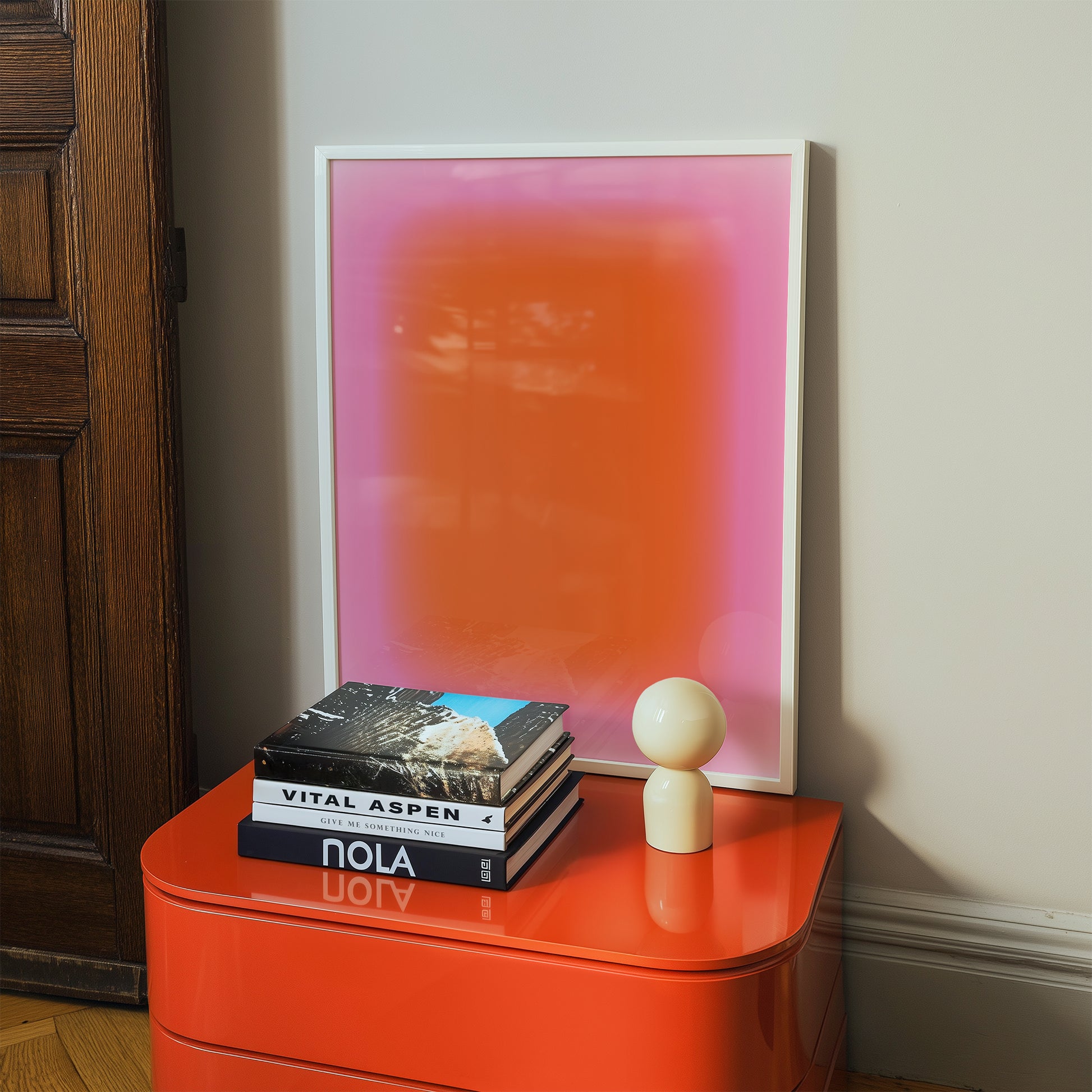 Pink Orange Sunset Art