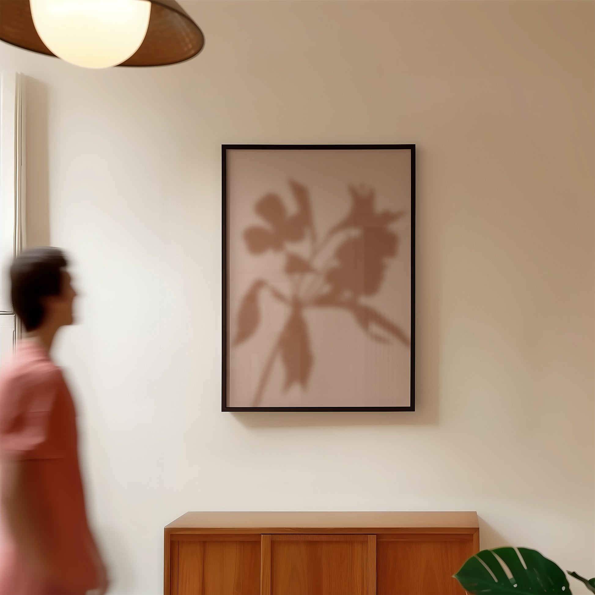 Neutral Botanical Shadow Wall Art