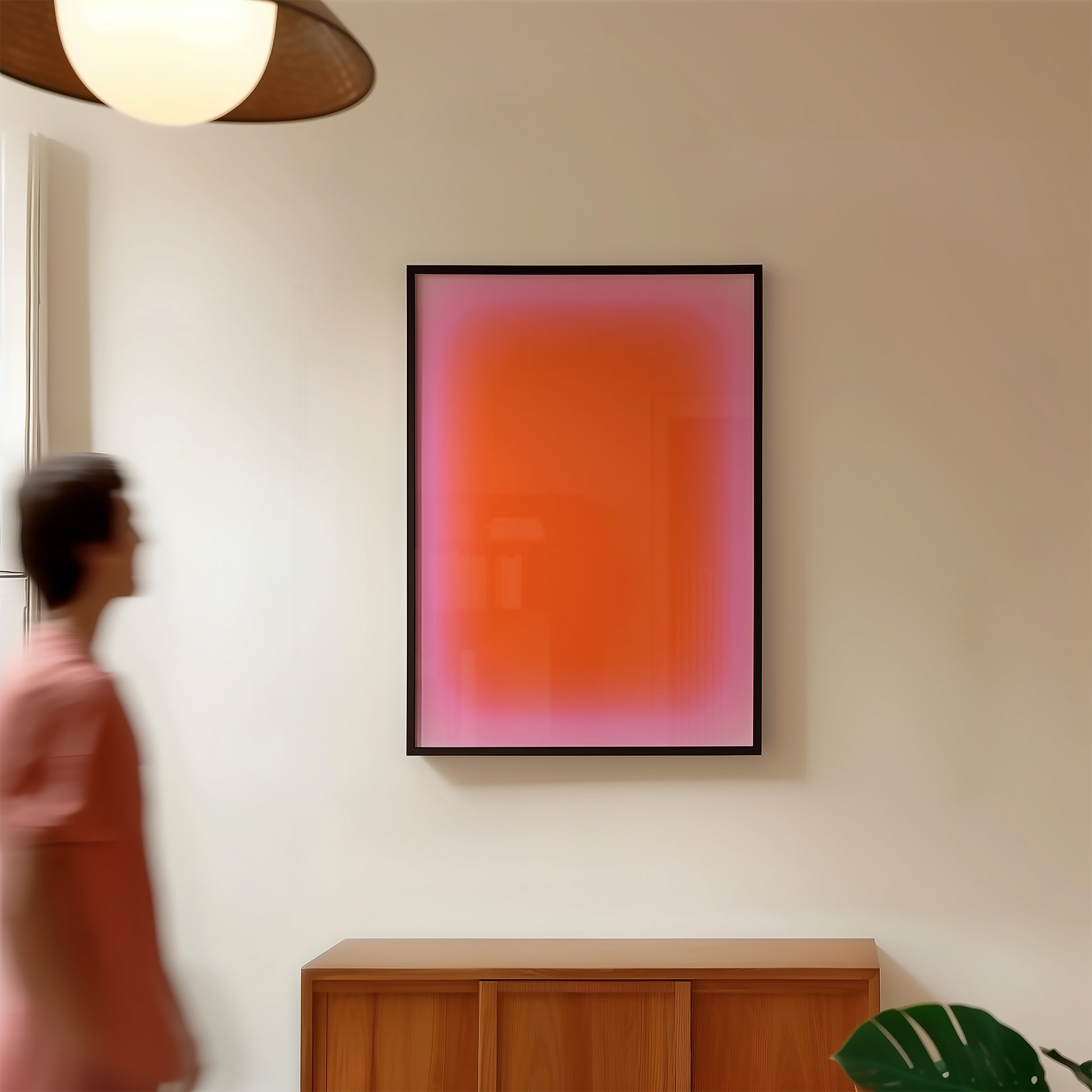 Pink Orange Sunset Art