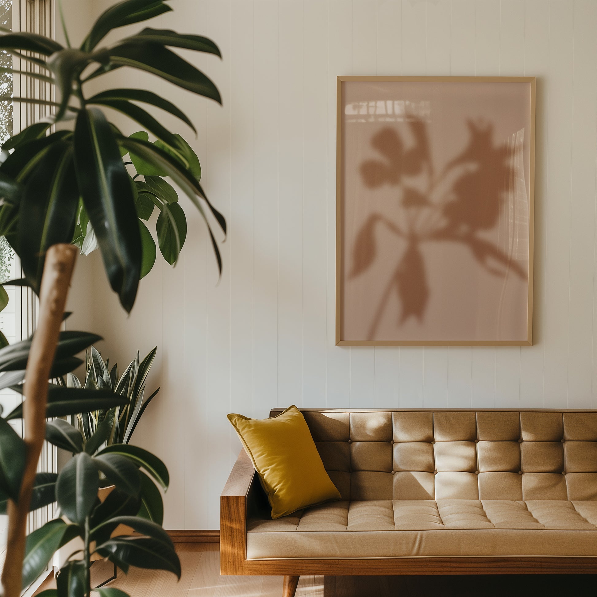 Neutral Botanical Shadow Wall Art