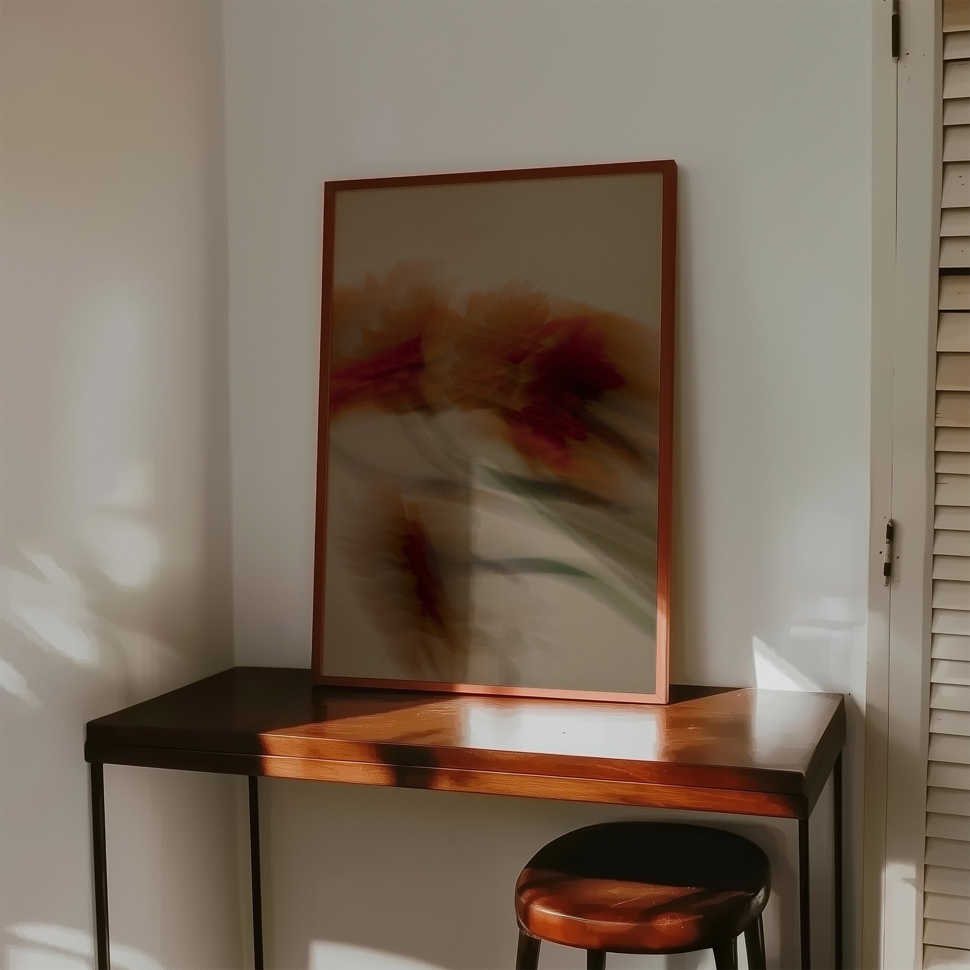 Moody Floral Motion Art Print