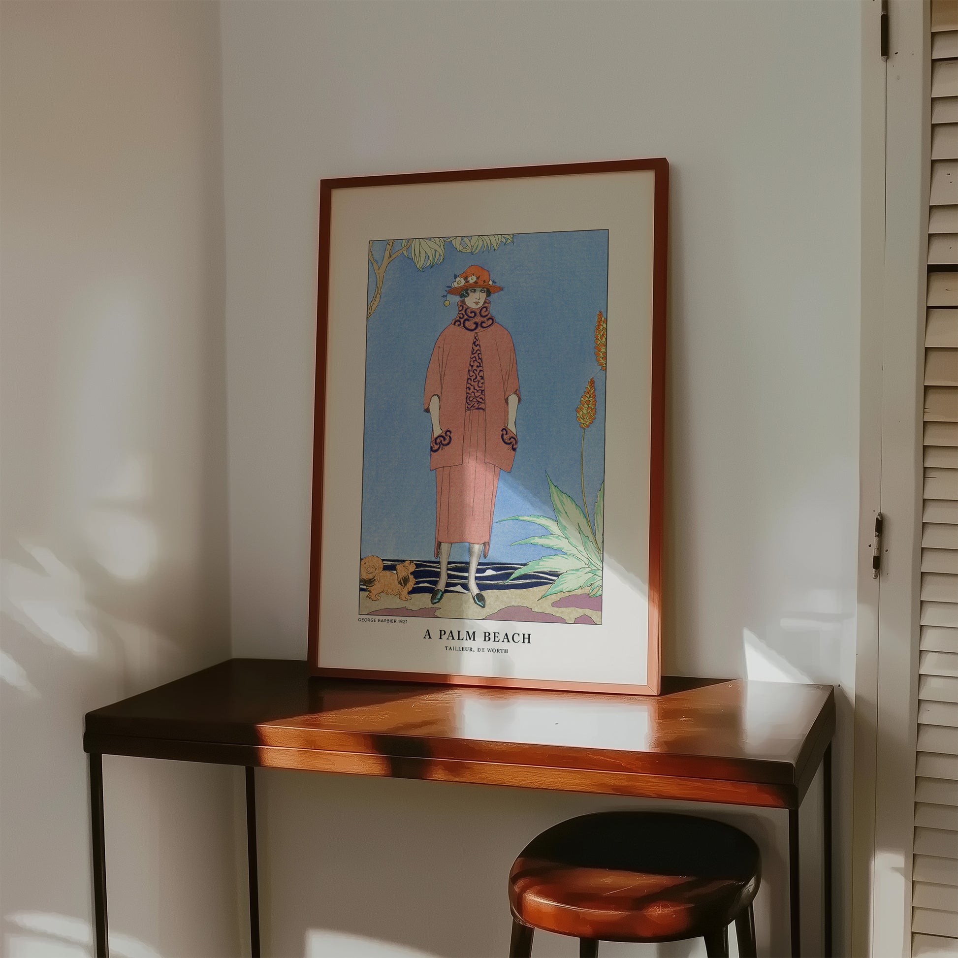 A Palm Beach Vintage Fashion Poster, George Barbier Art Print, Art Deco Wall Art