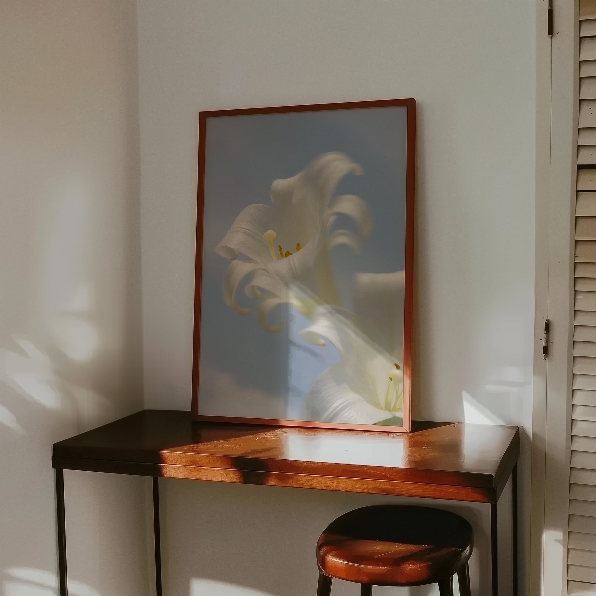 Ethereal White Lily Wall Art Print