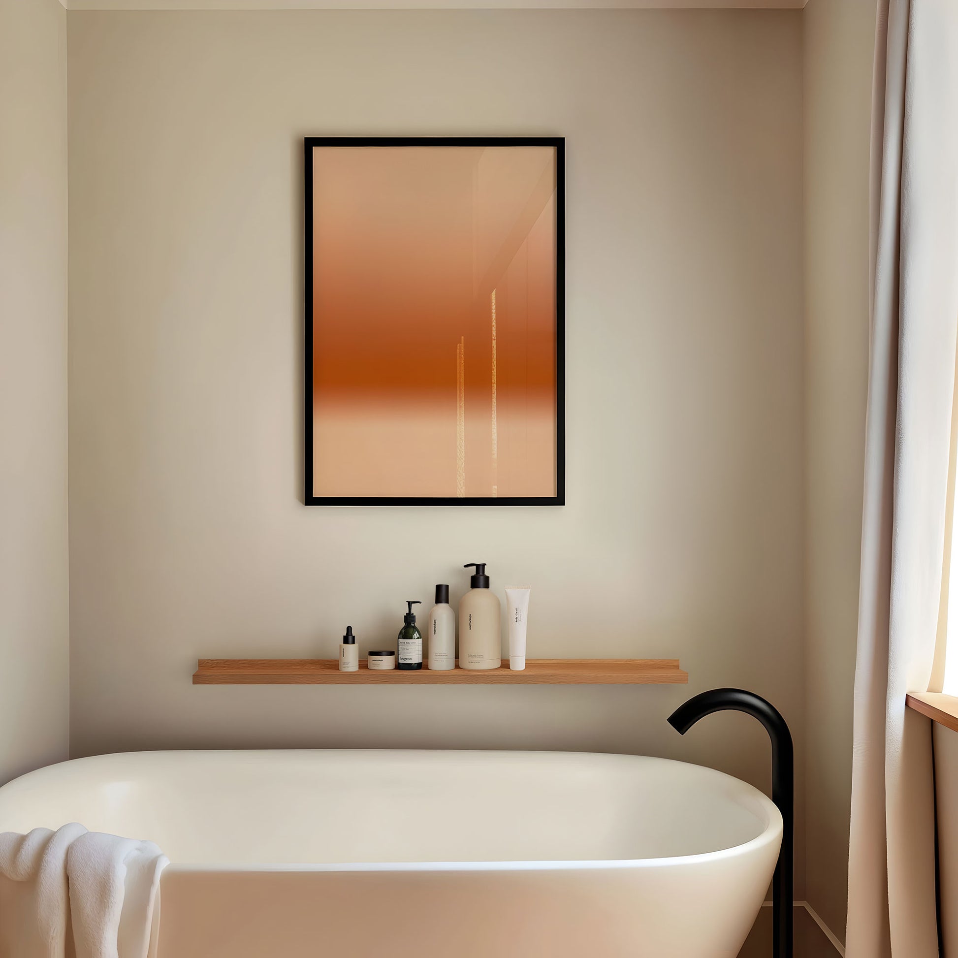 Terracotta Horizon | Brown Abstract Art Print