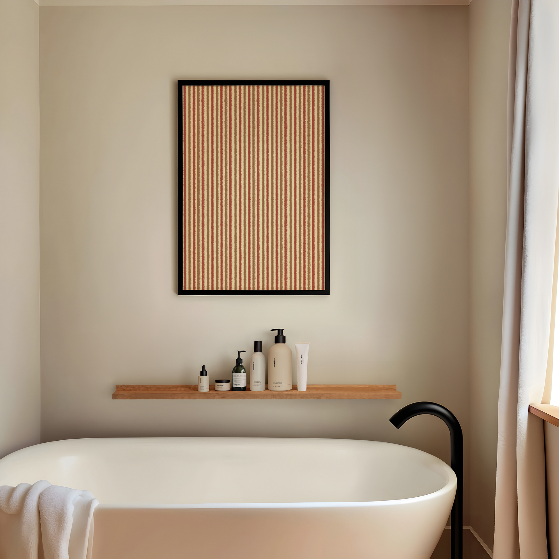 Terracotta Lines Minimalist Art Print