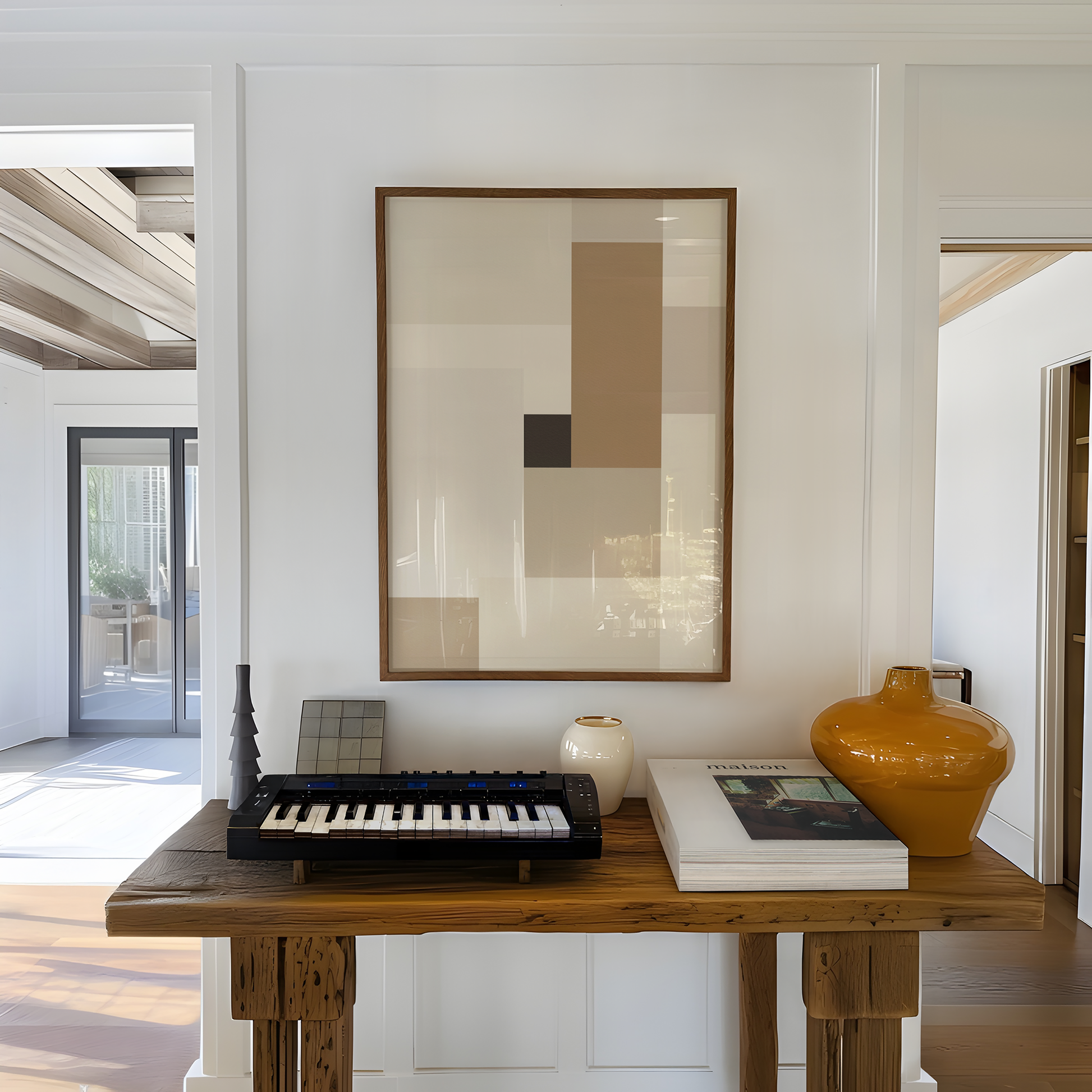 Quiet Structure: Neutral Geometric Art