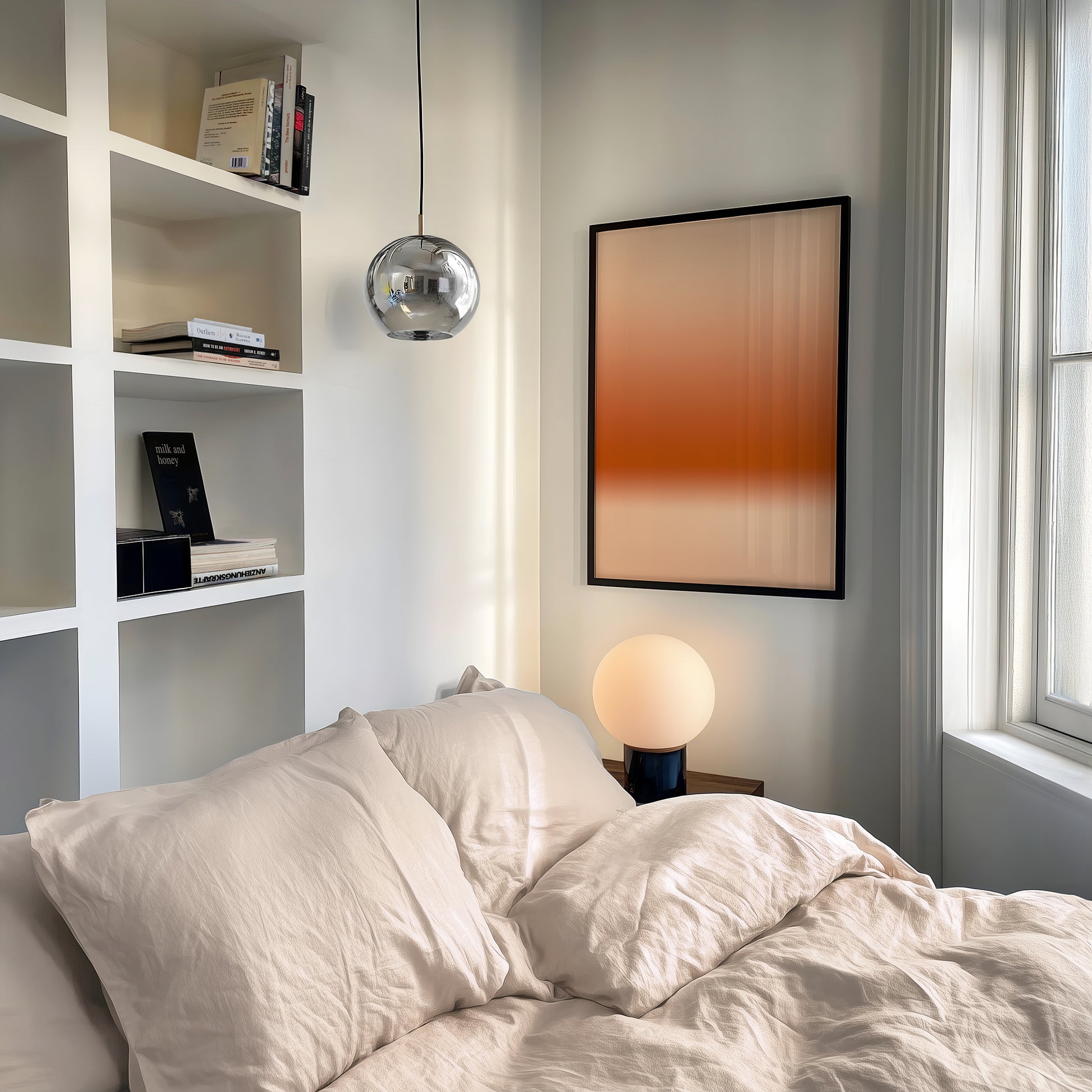 Terracotta Horizon | Brown Abstract Art Print