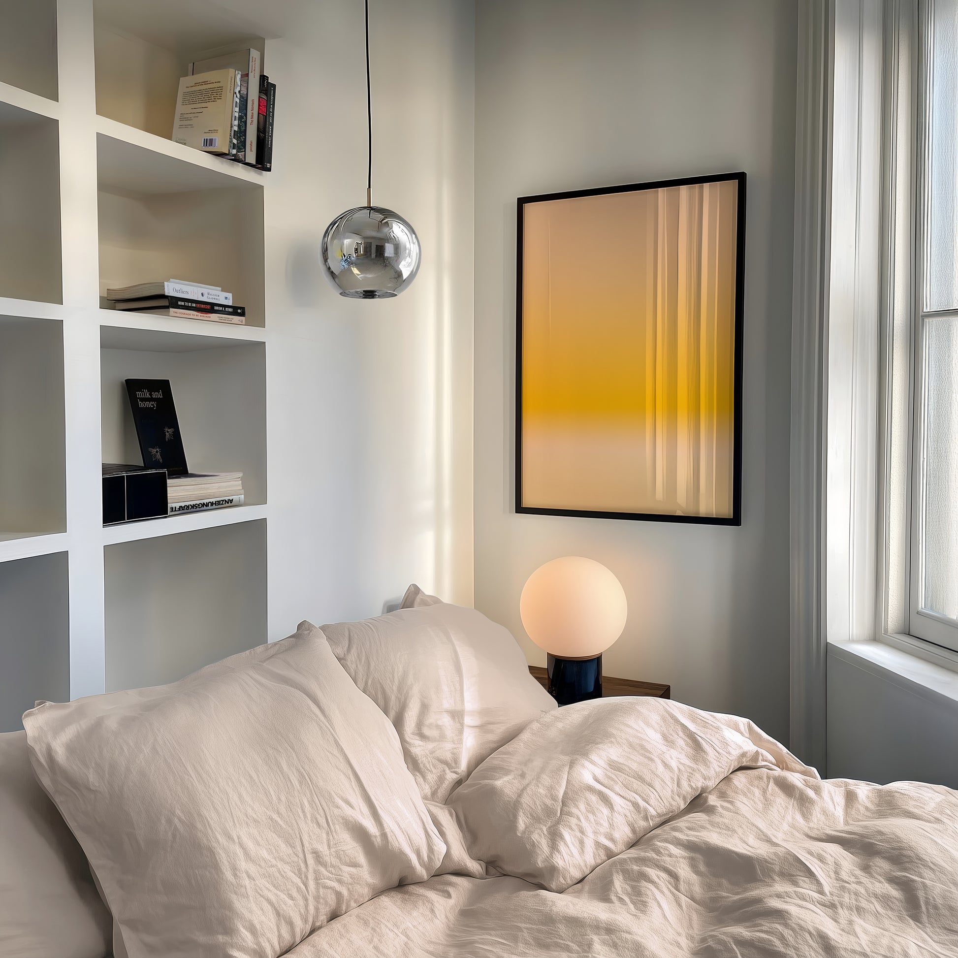 Sunlit Calm No. 01 | Yellow Abstract Art Print