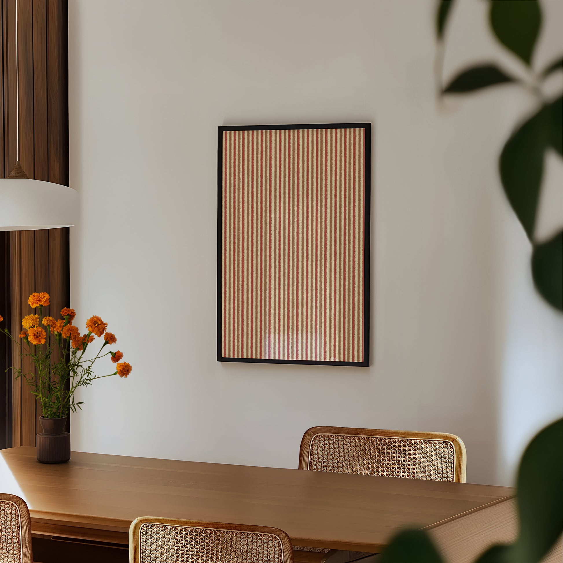 Terracotta Lines Minimalist Art Print