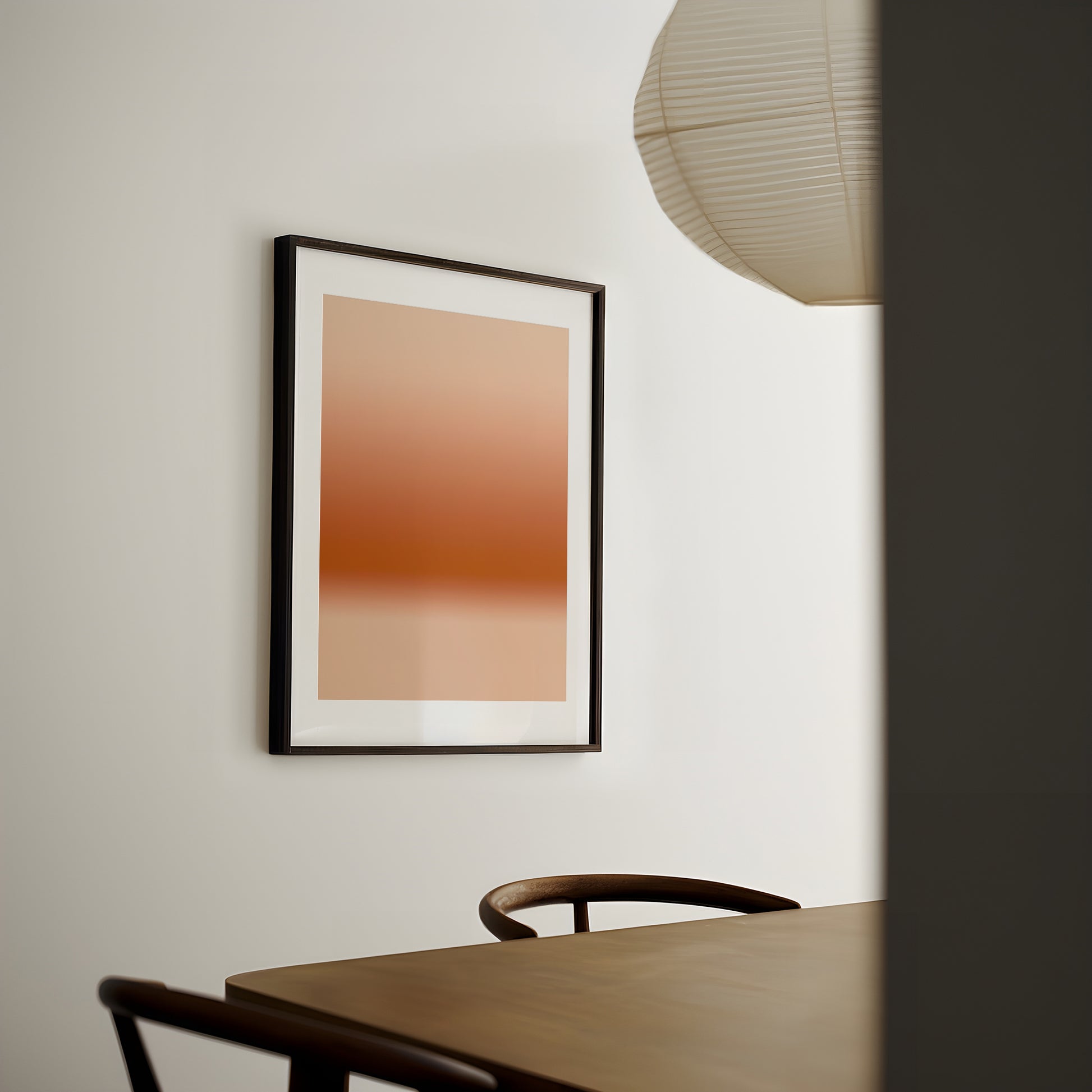 Terracotta Horizon | Brown Abstract Art Print