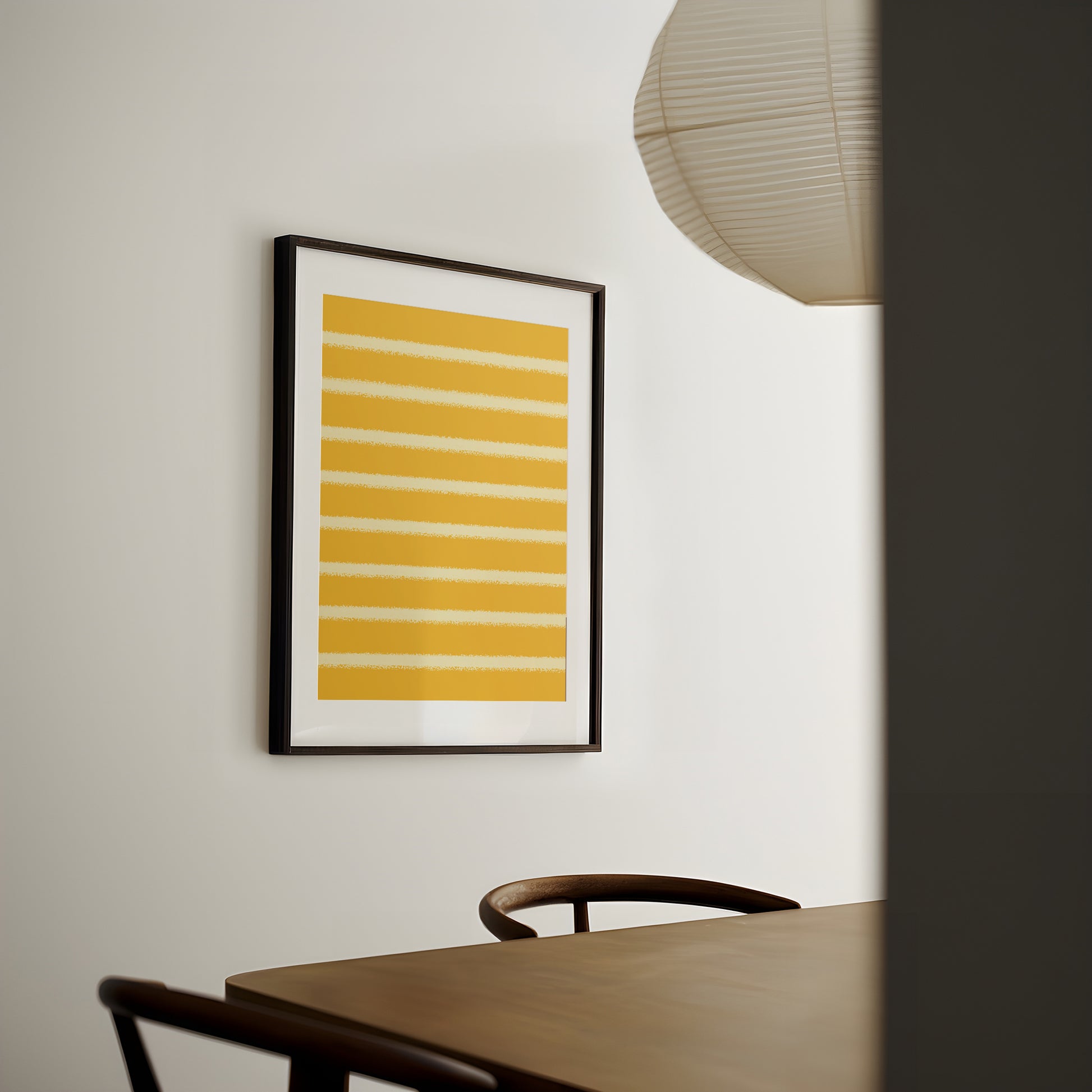 Golden Stripe Minimalist Art Print