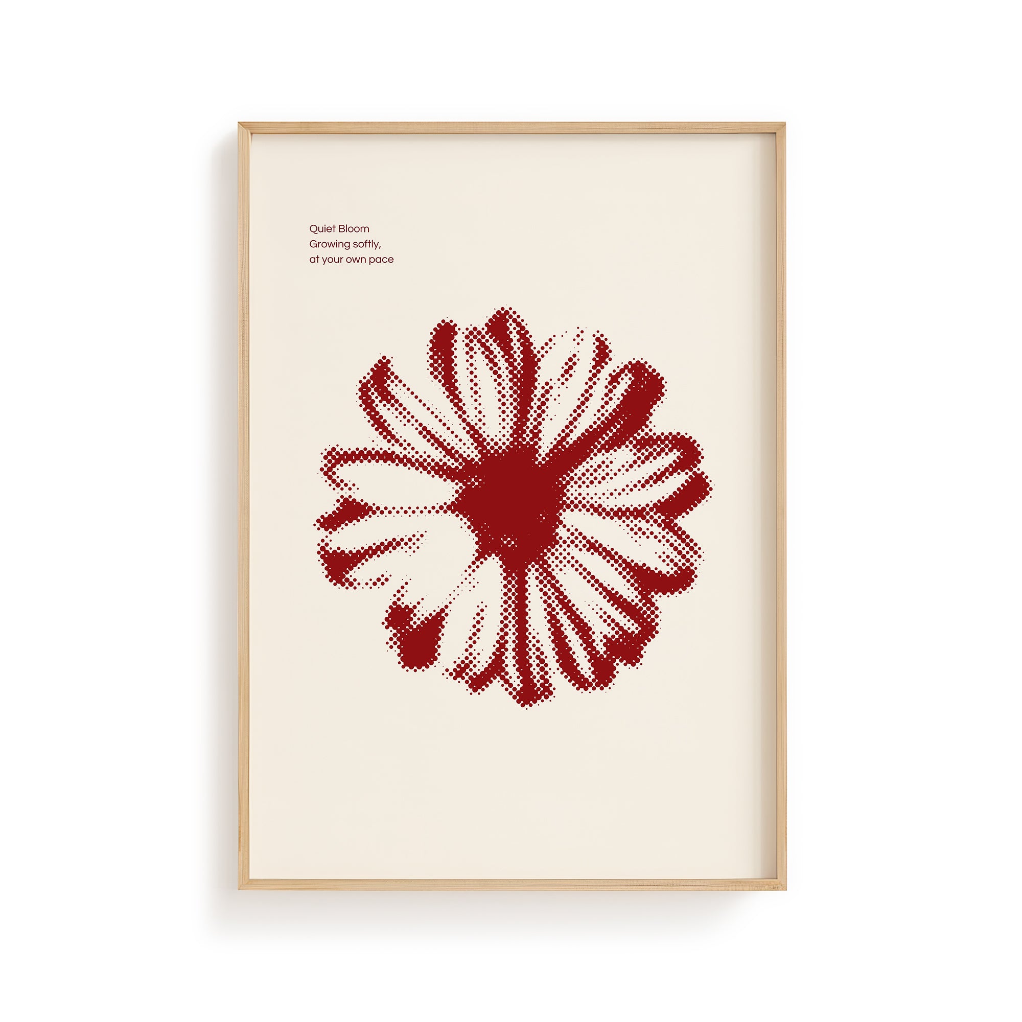 Botanical Halftone Wall Art- Beige