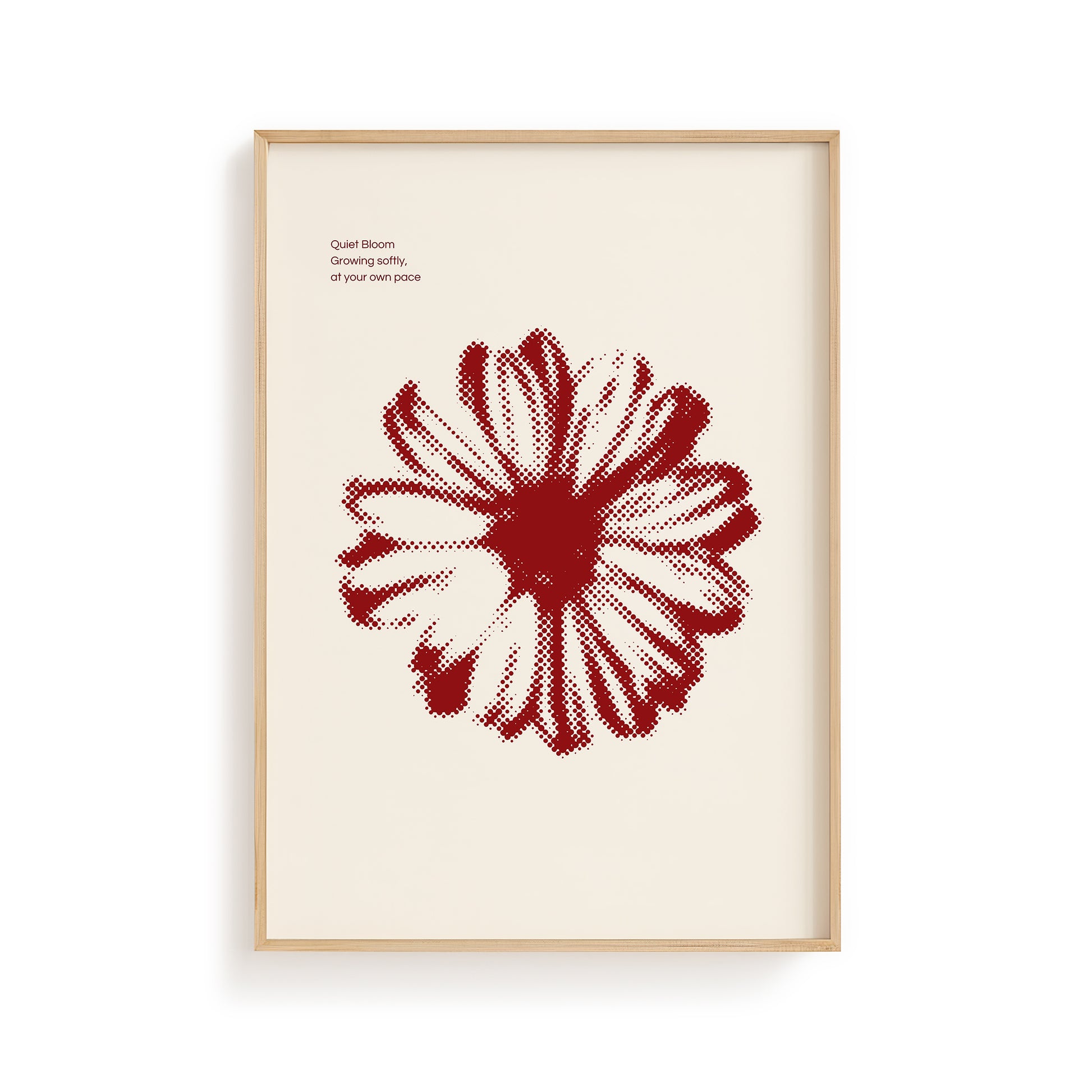 Botanical Halftone Wall Art- Beige
