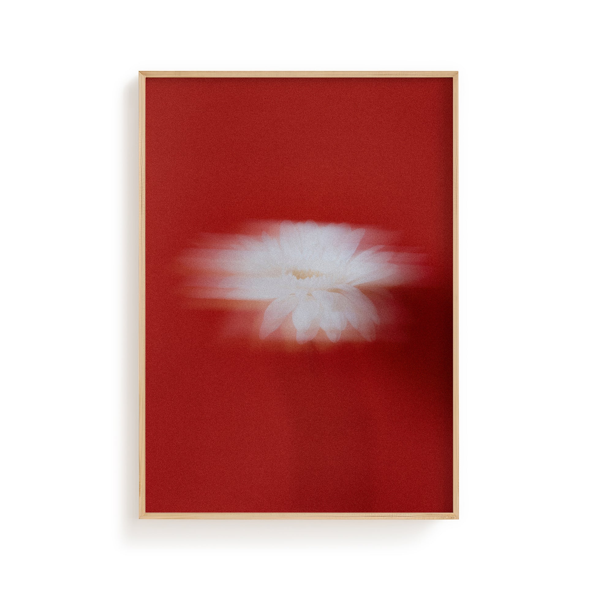 Crimson Bloom – Abstract Floral Art Print