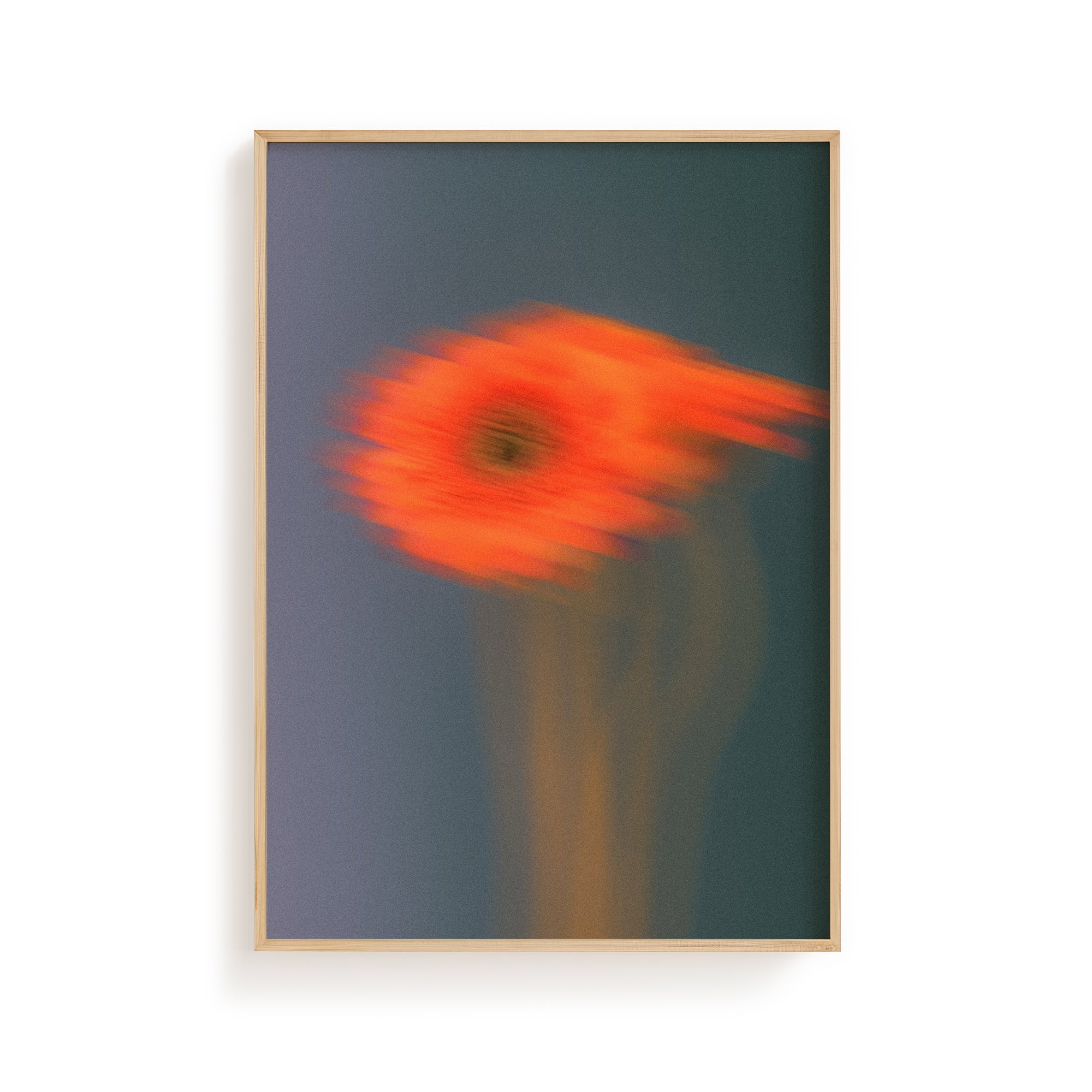 Abstract Orange Floral Print