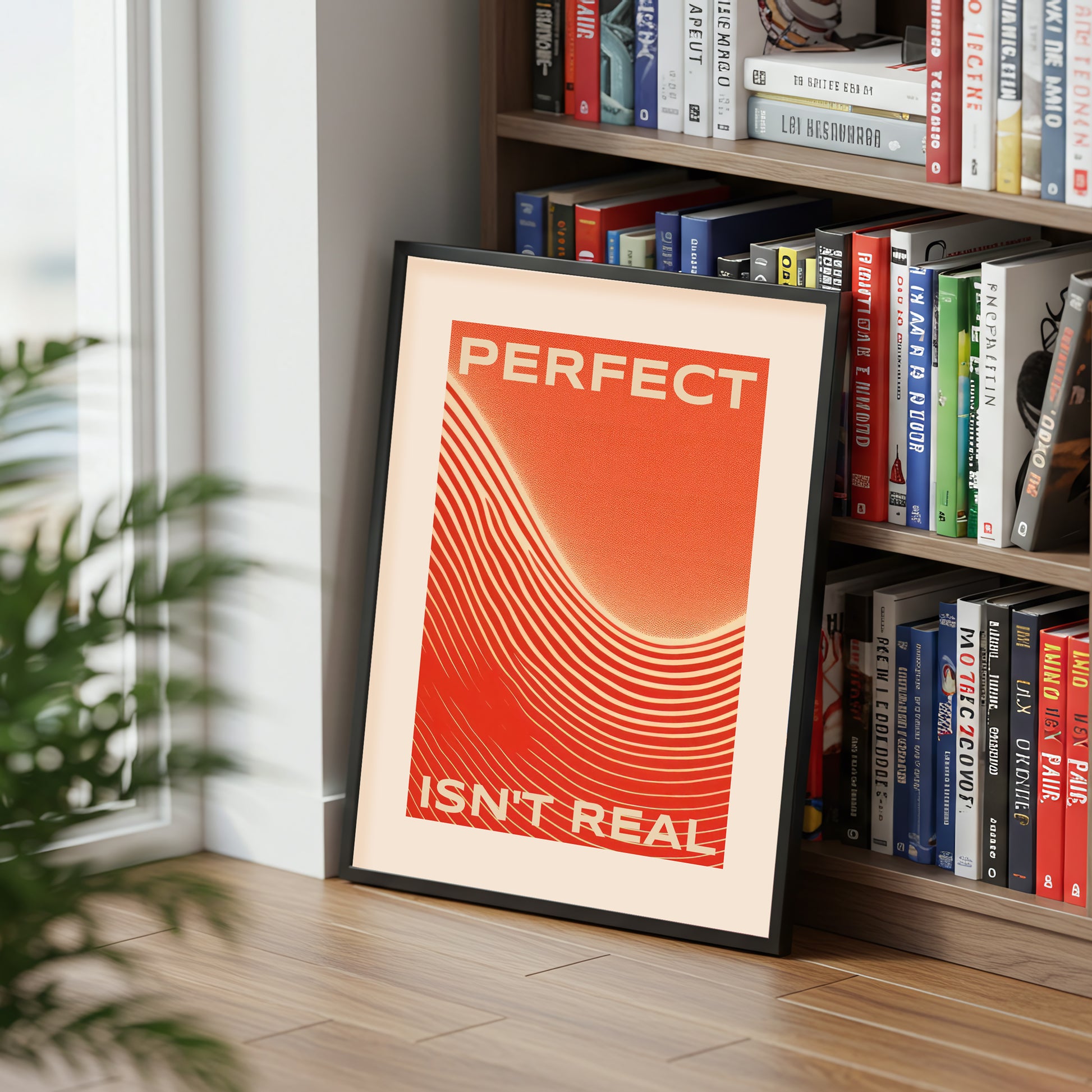 Perfect isn’t real-Motivational Typography Poster