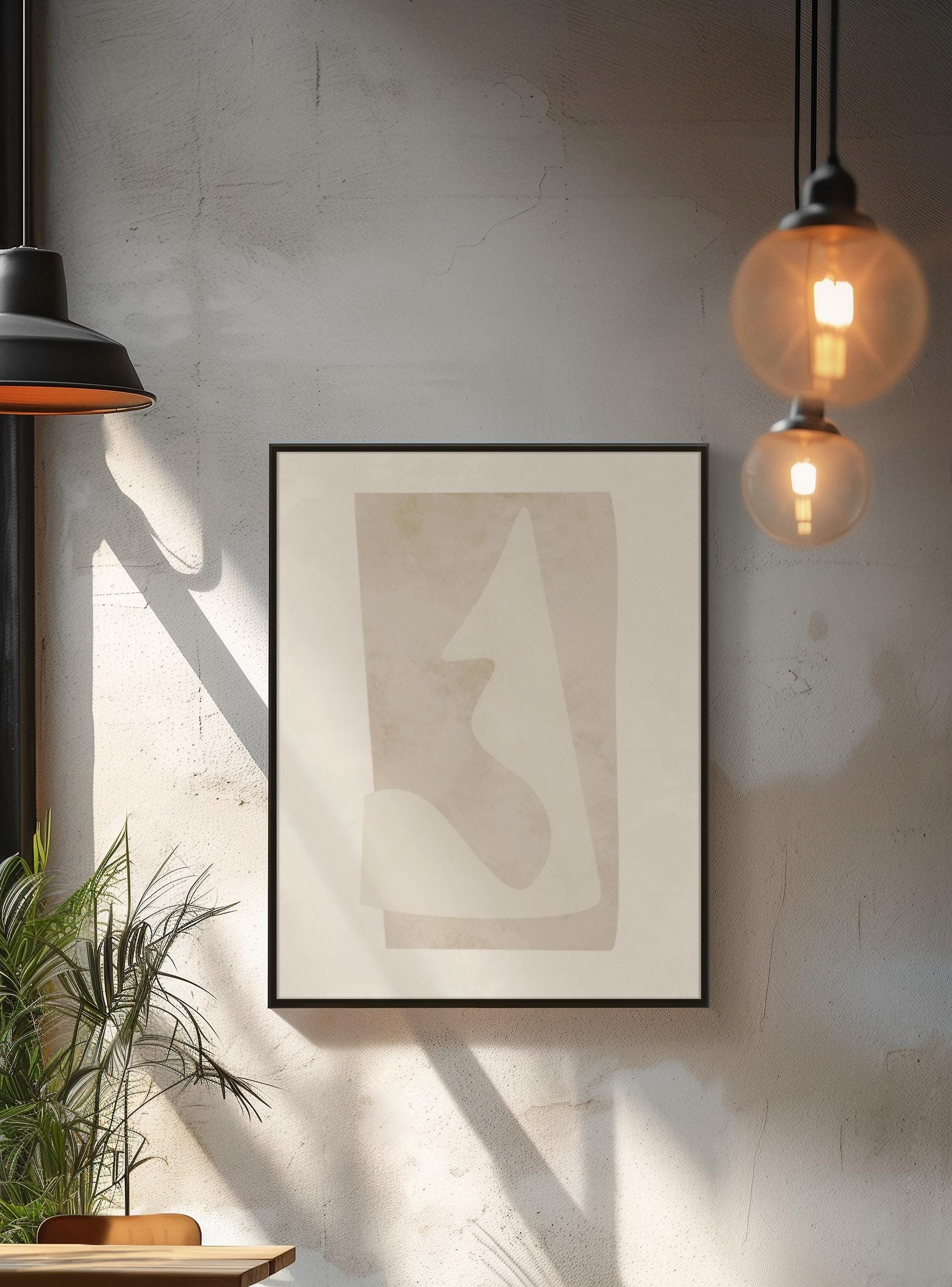 Beige Organic Shapes Minimalist Poster (Digital Download)
