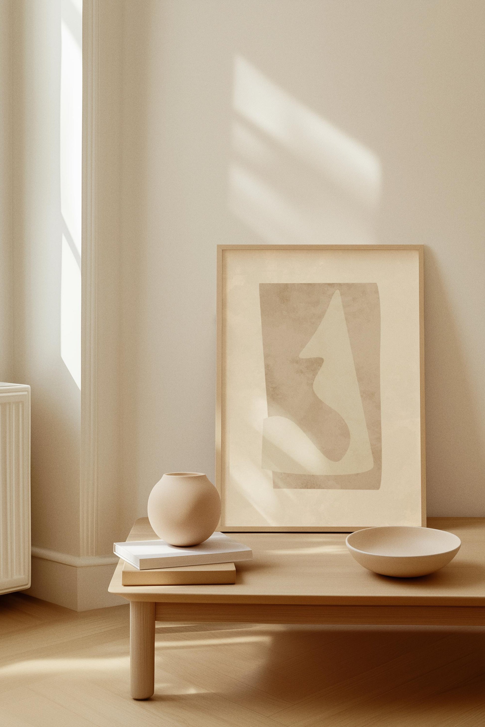Beige Organic Shapes Minimalist Poster (Digital Download)
