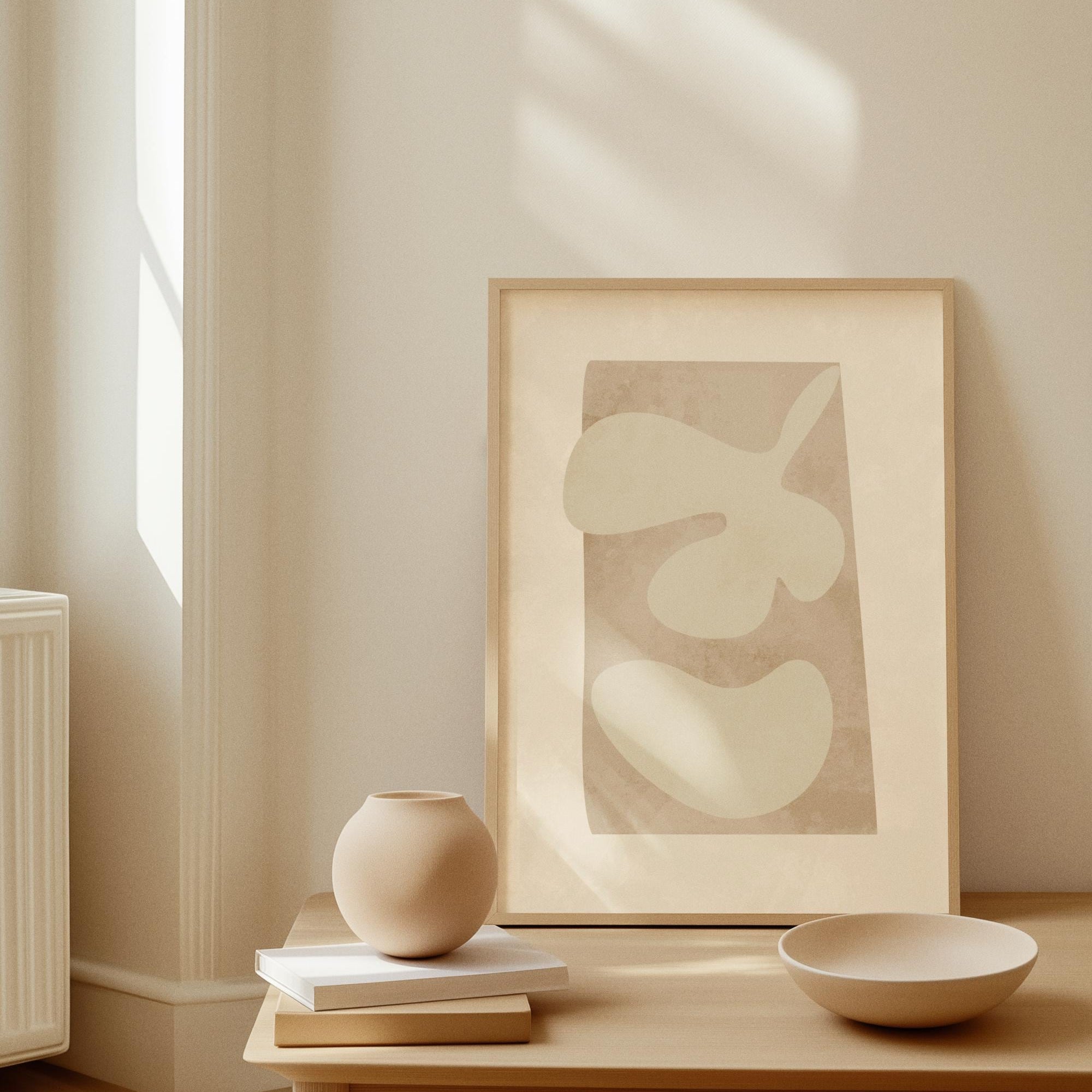 Neutral Organic Abstract Matisse Print (Digital Download)