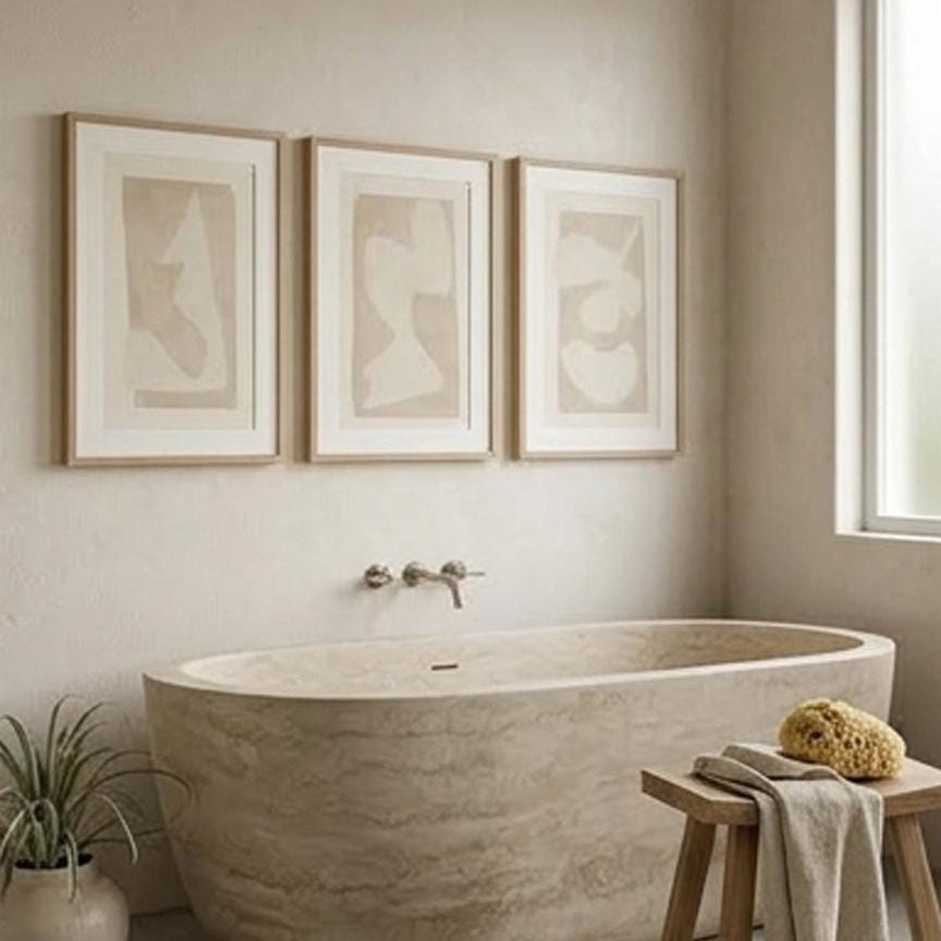 Beige Japandi Gallery Wall Art (Digital Download)