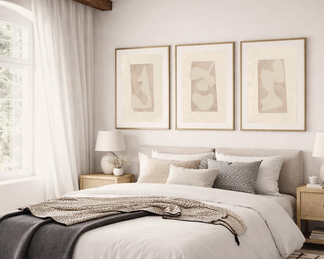 Beige Japandi Gallery Wall Art (Digital Download)