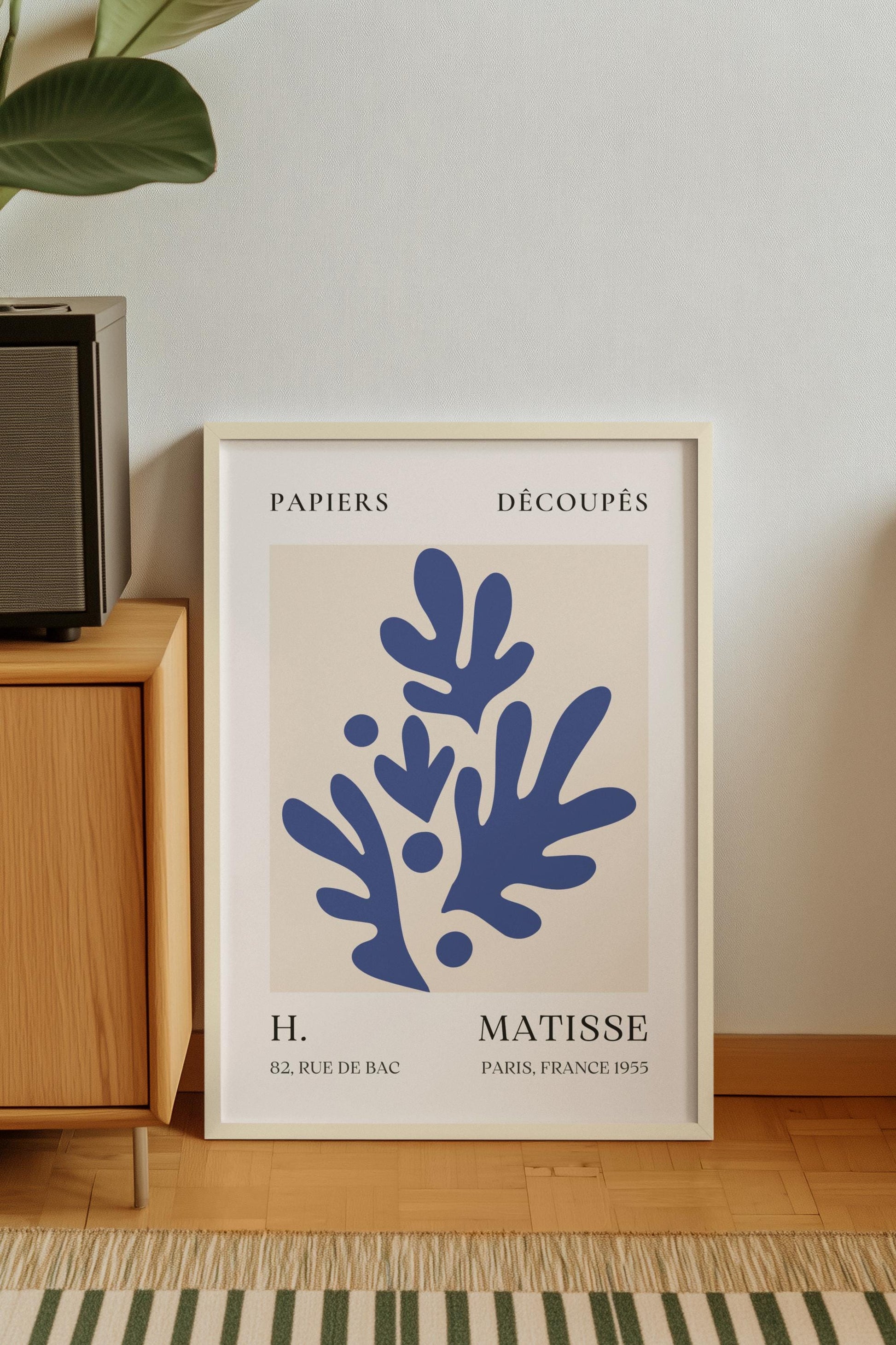Abstract Blue Botanical Print (Digital Download)
