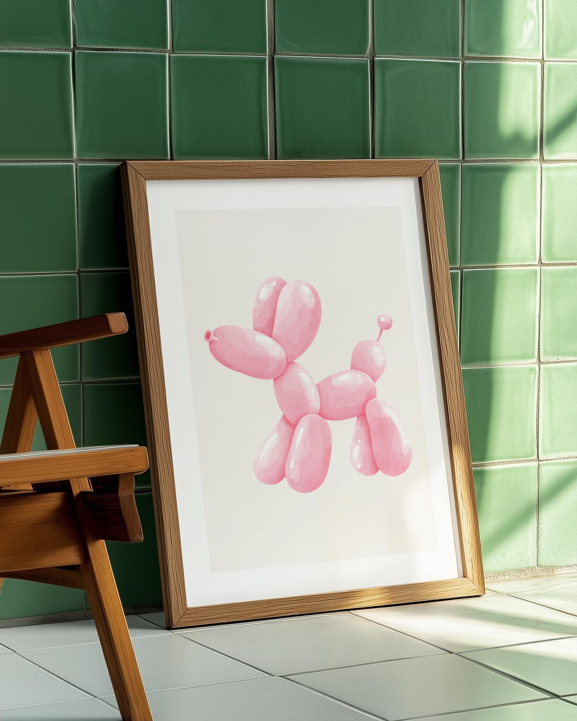 Pink Balloon Dog Print (Digital Download)