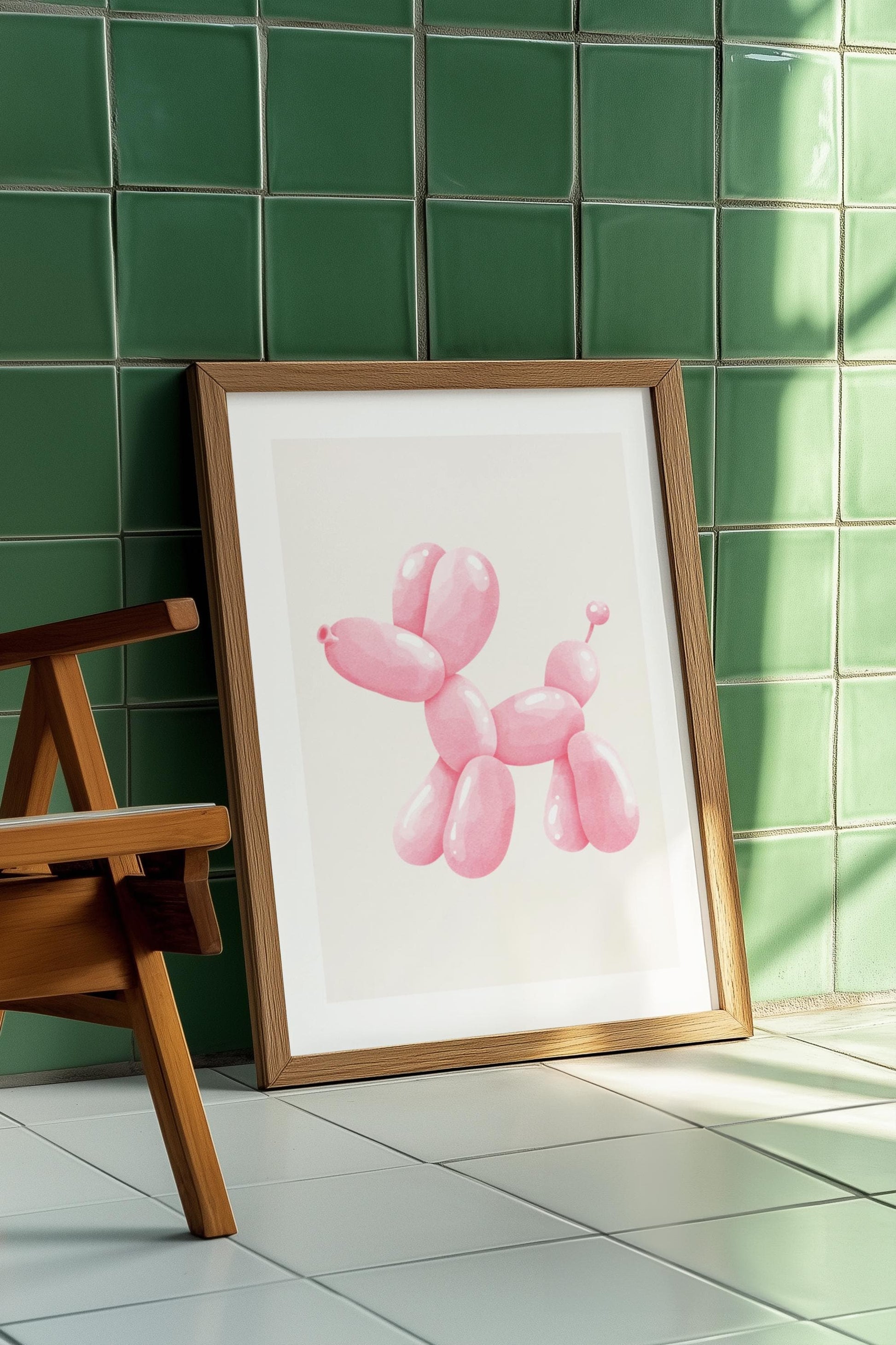 Pink Balloon Dog Print (Digital Download)