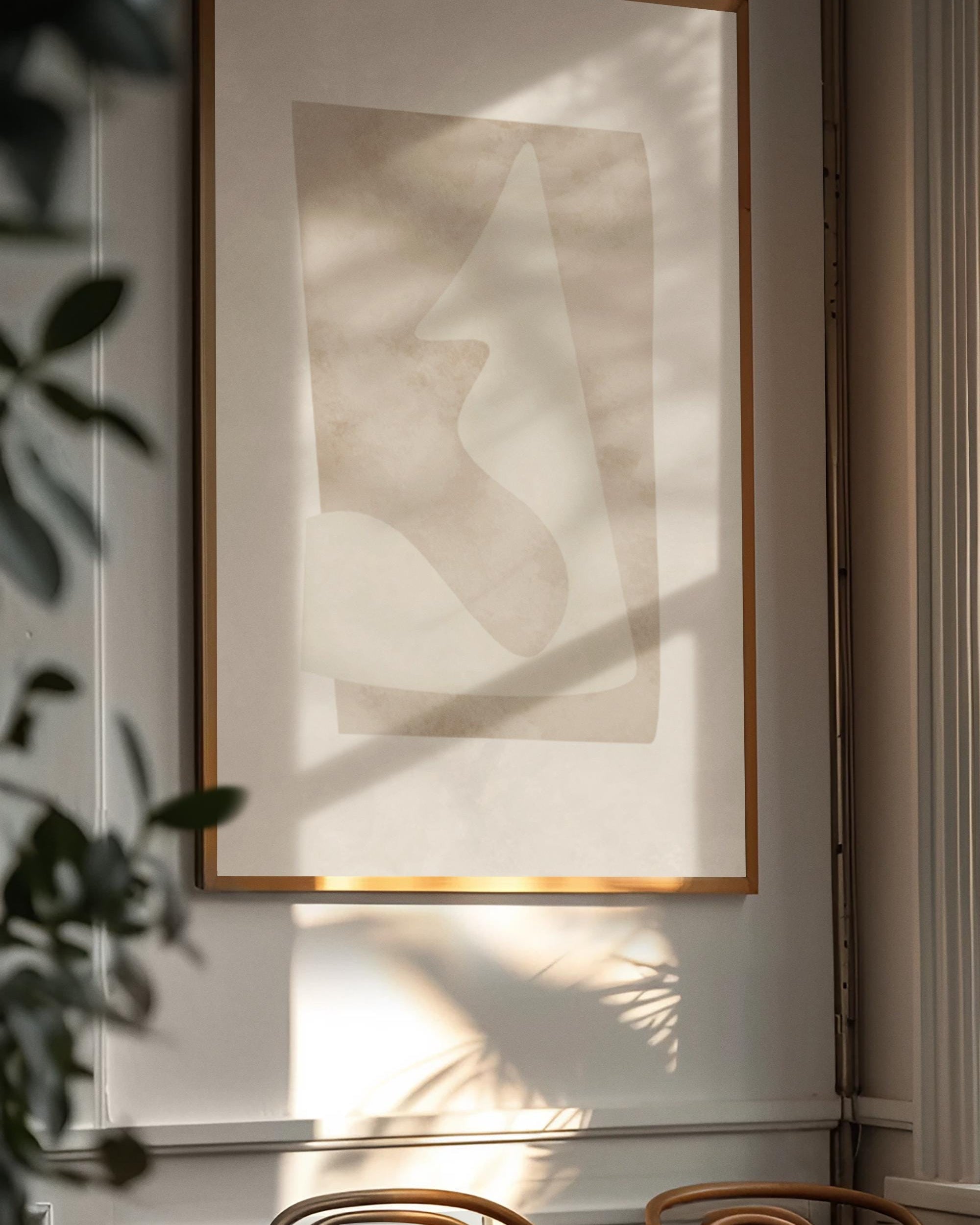 Beige Organic Shapes Minimalist Poster (Digital Download)