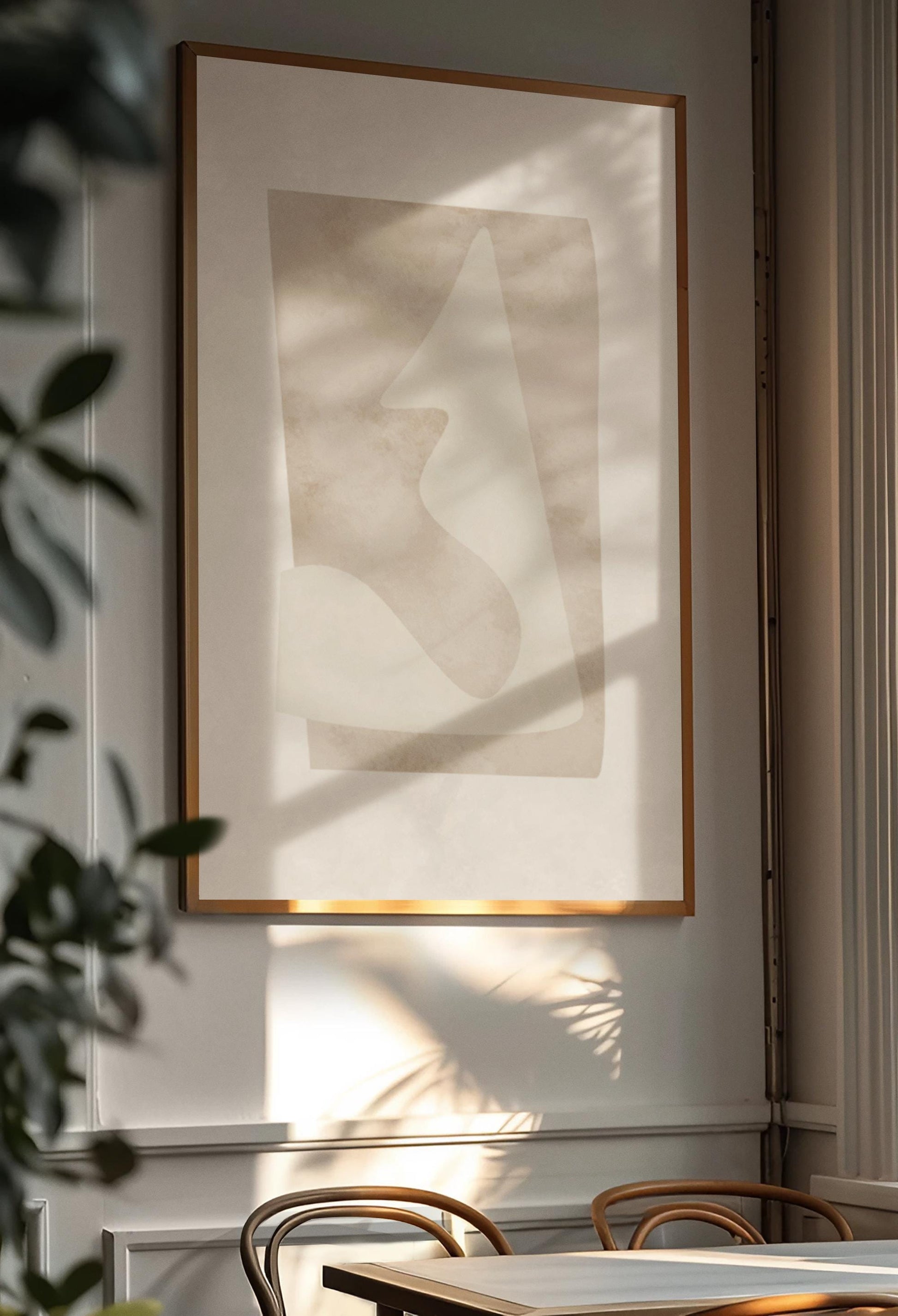 Beige Organic Shapes Minimalist Poster (Digital Download)