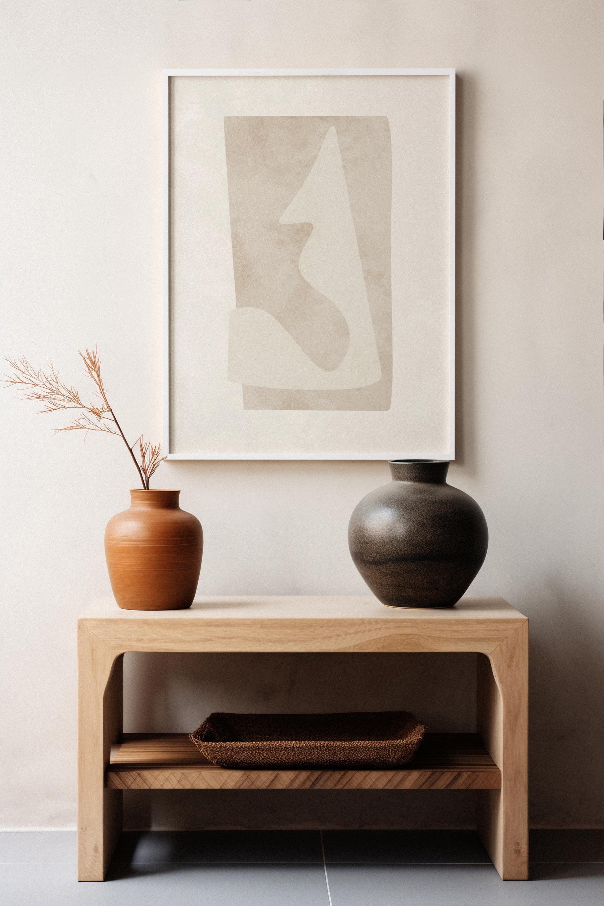 Beige Organic Shapes Minimalist Poster (Digital Download)