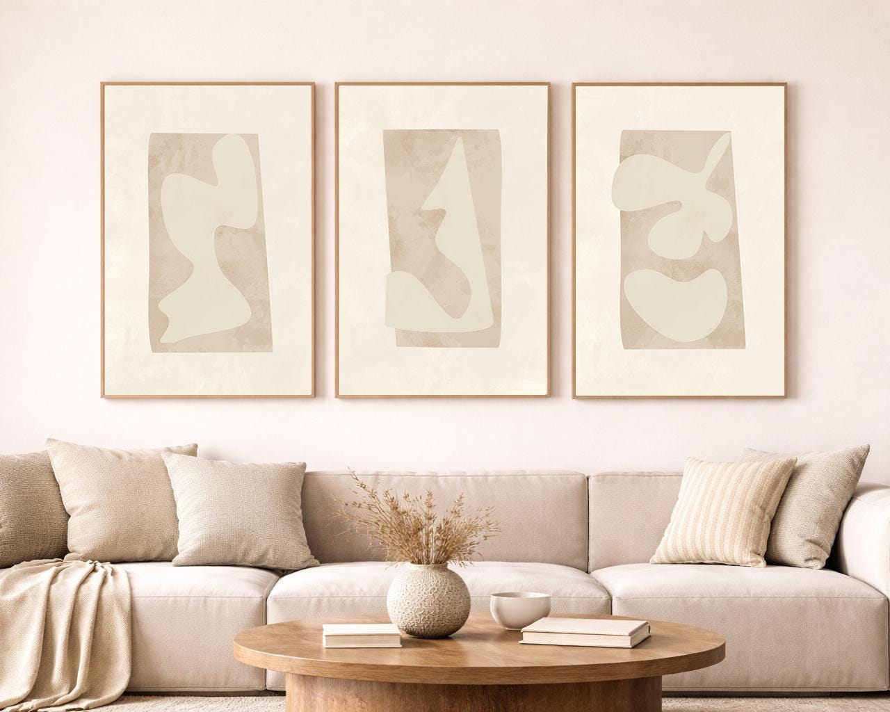 Beige Japandi Gallery Wall Art (Digital Download)