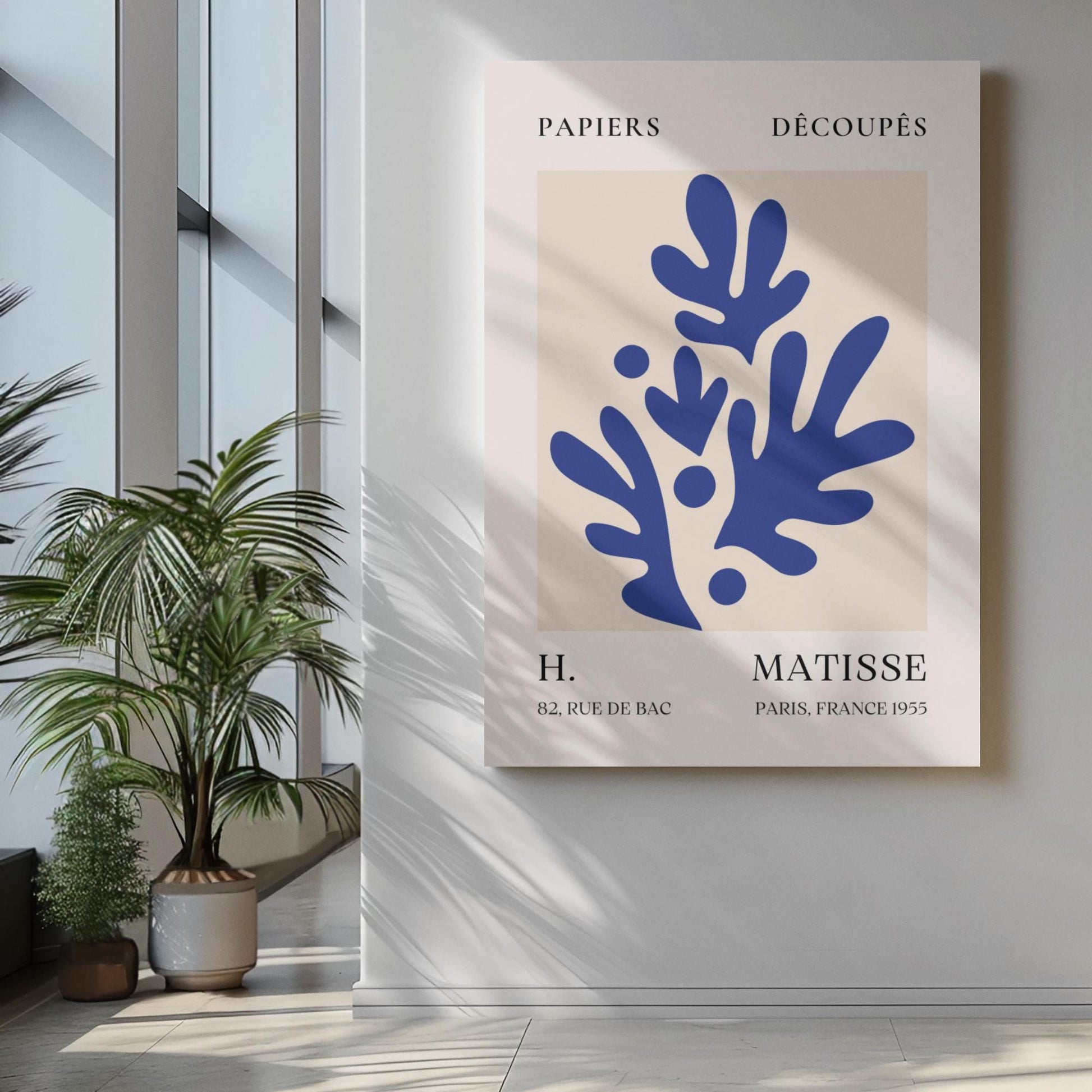 Abstract Blue Botanical Print (Digital Download)