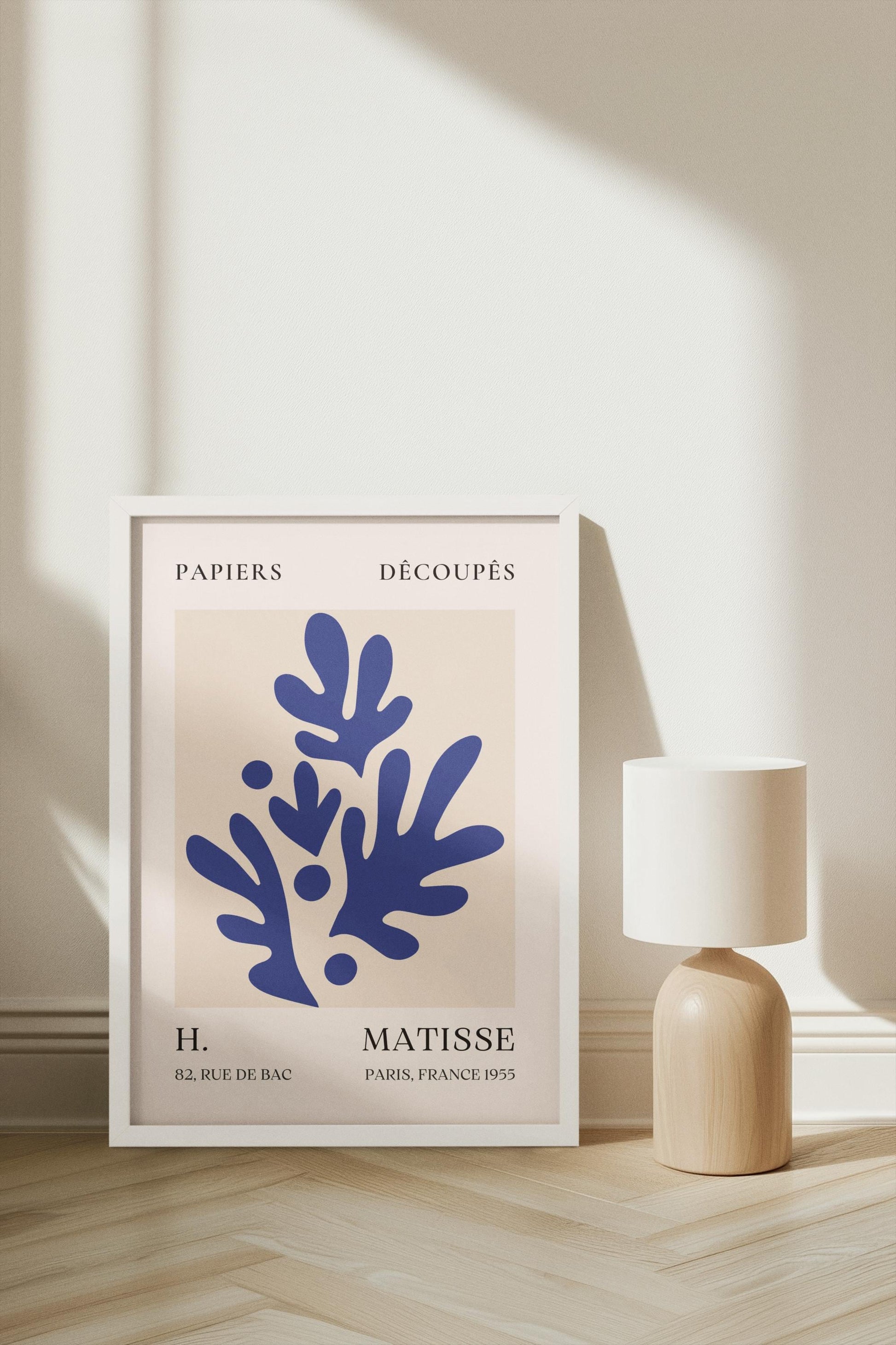 Abstract Blue Botanical Print (Digital Download)