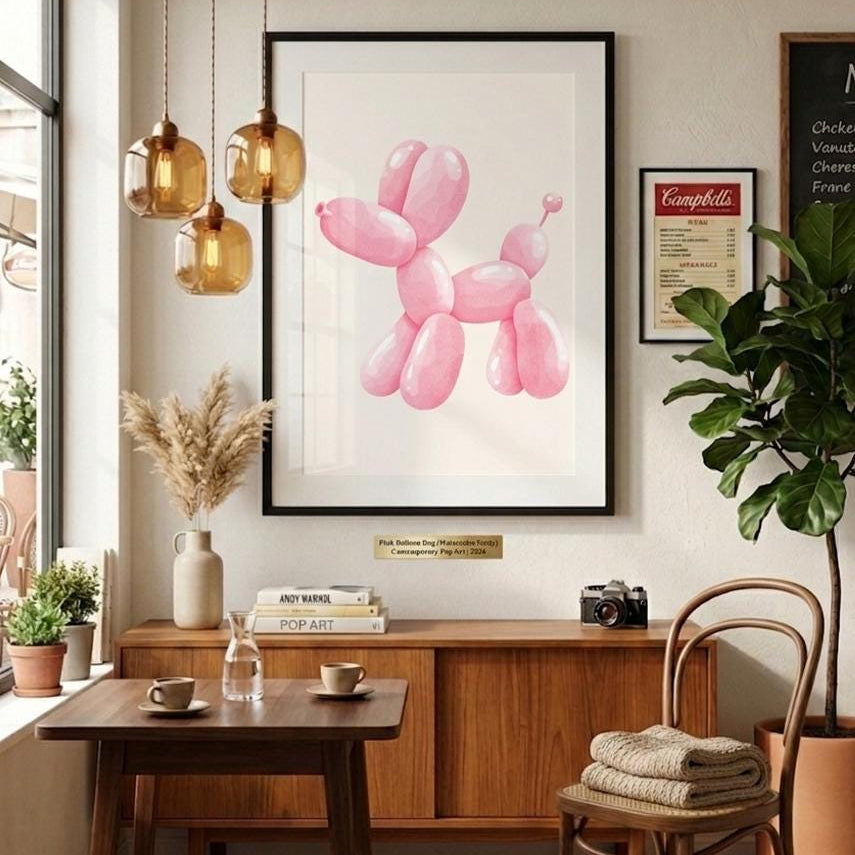 Pink Balloon Dog Print (Digital Download)