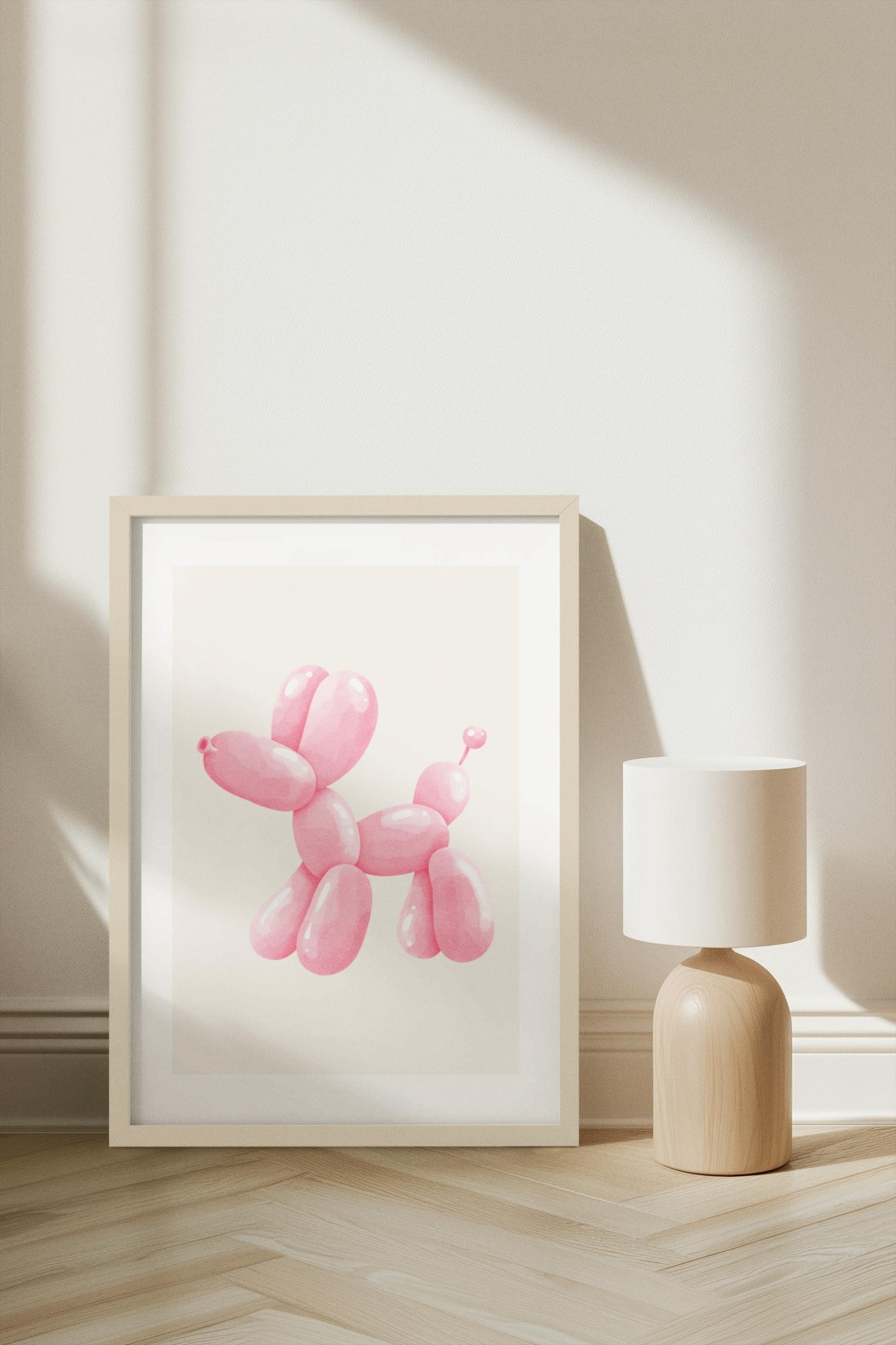 Pink Balloon Dog Print (Digital Download)